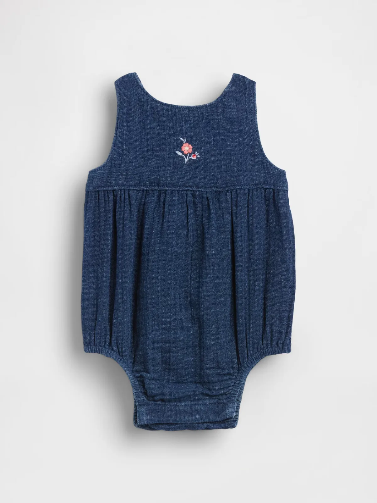 Cotton Gauze Denim Bubble Bodysuit by Gap