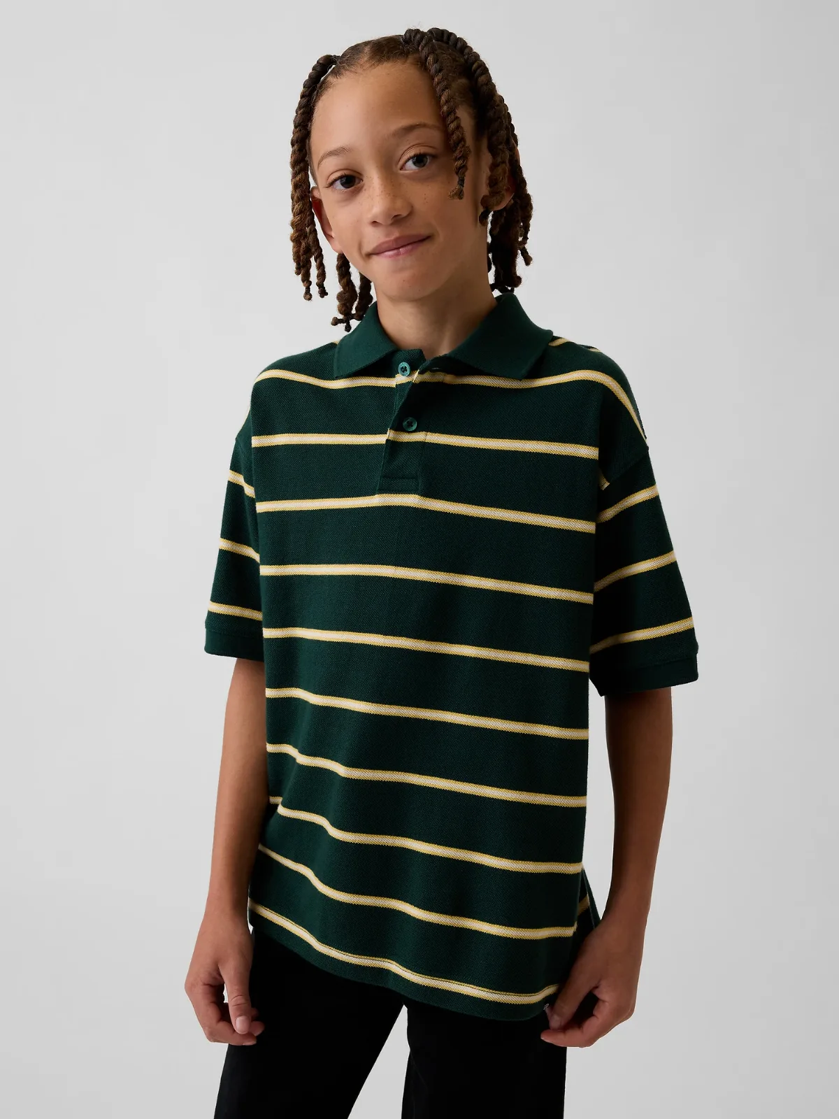Relaxed Pique Polo Shirt by Gap