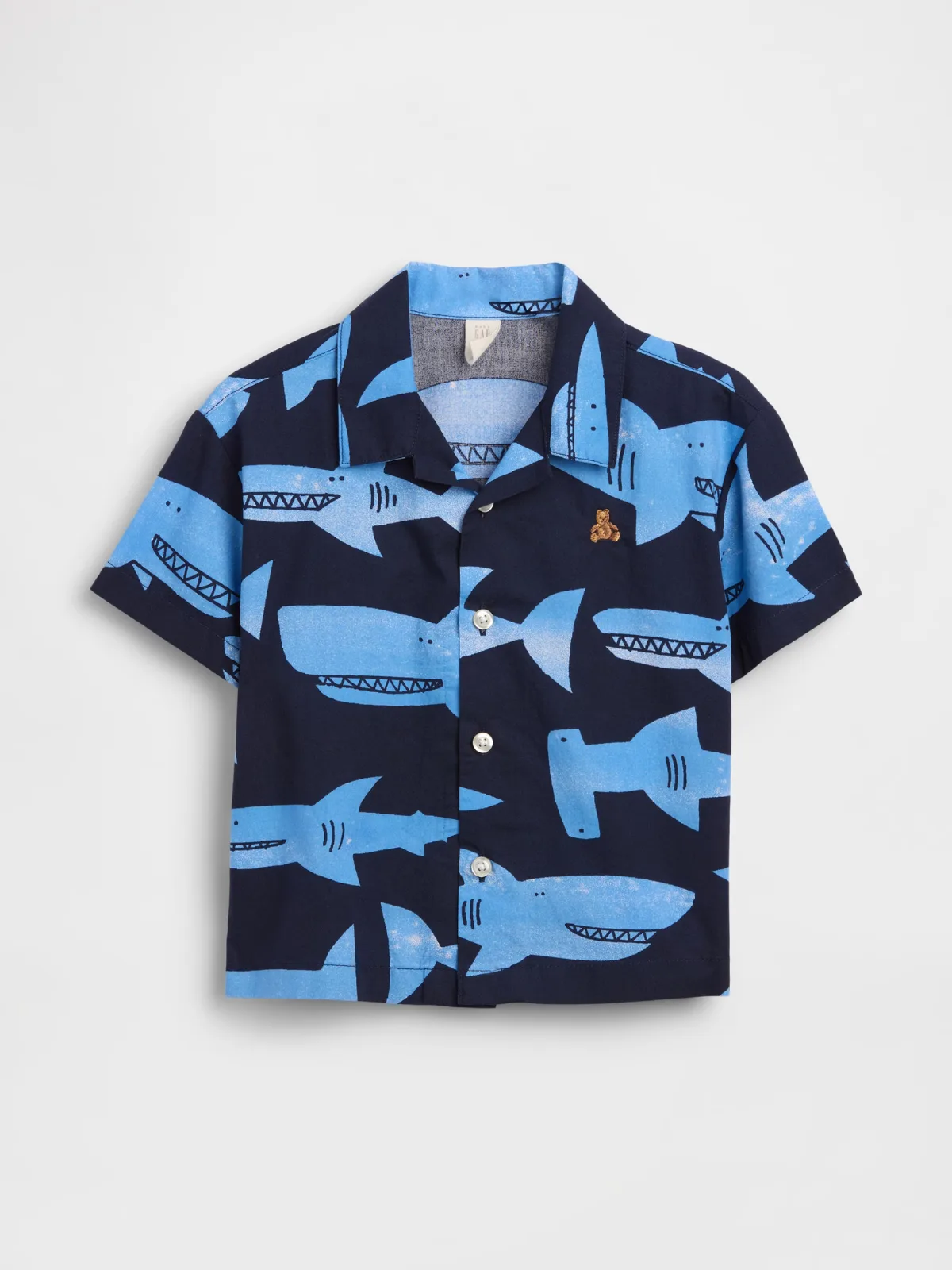 Organic Cotton Poplin Print Shirt by Gap