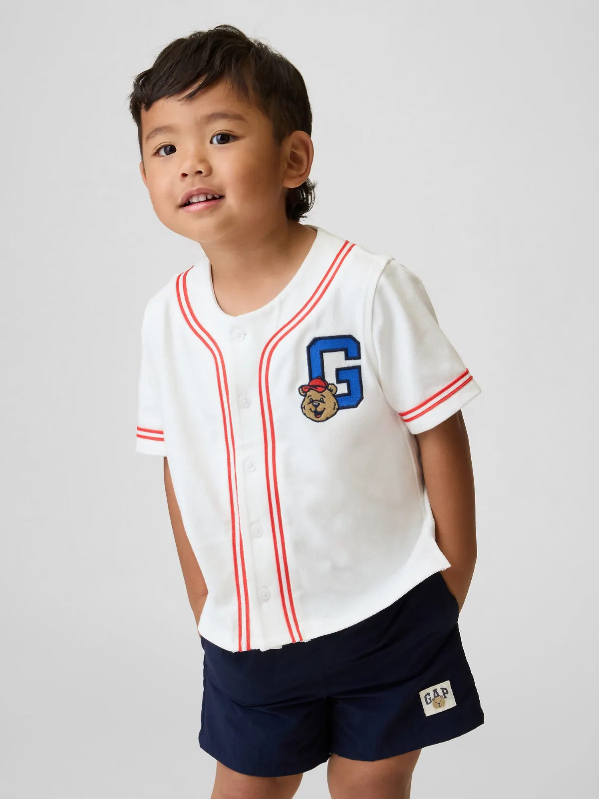 Brannan Bear Logo Baseball Jersey T-Shirt by Gap