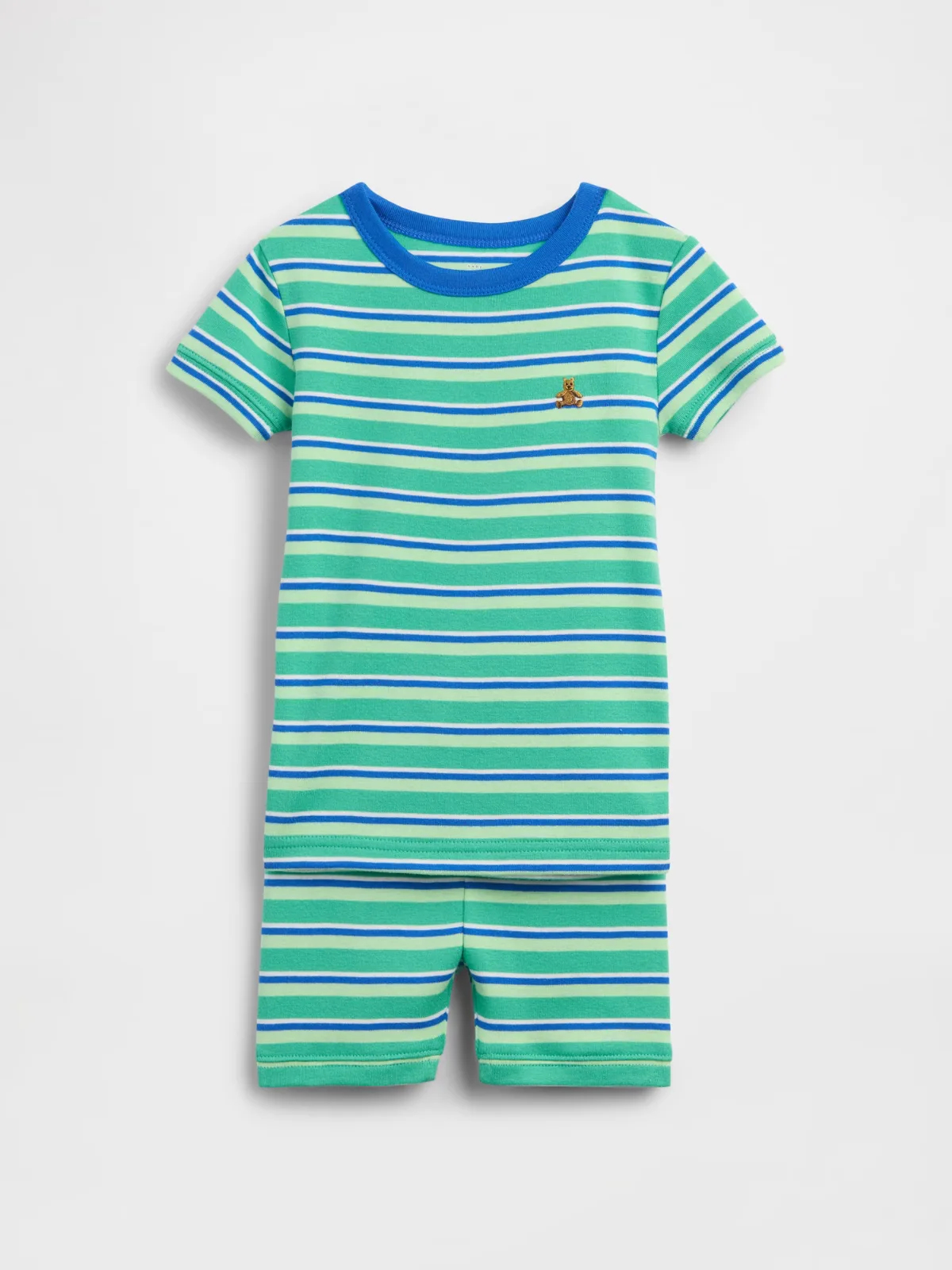 Organic Brushed Cotton Stripe PJ Short Set by Gap