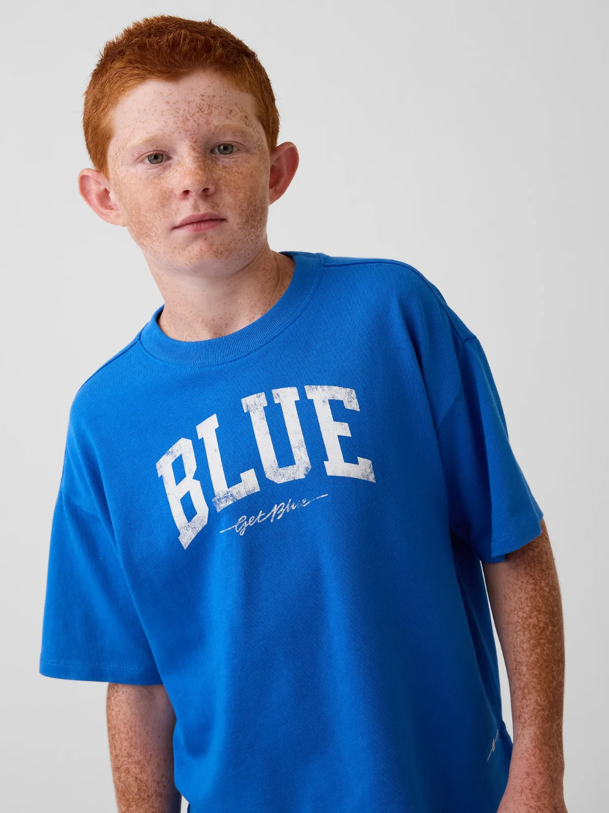 Get Blue Relaxed Logo T-Shirt by Gap