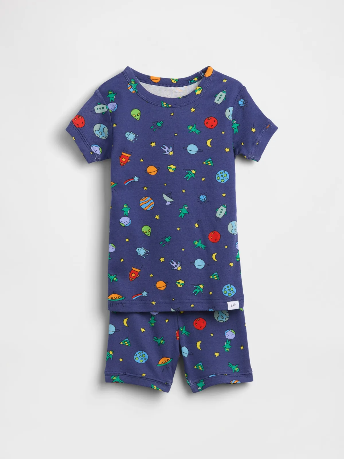 Organic Brushed Cotton Space Aliens PJ Short Set by Gap