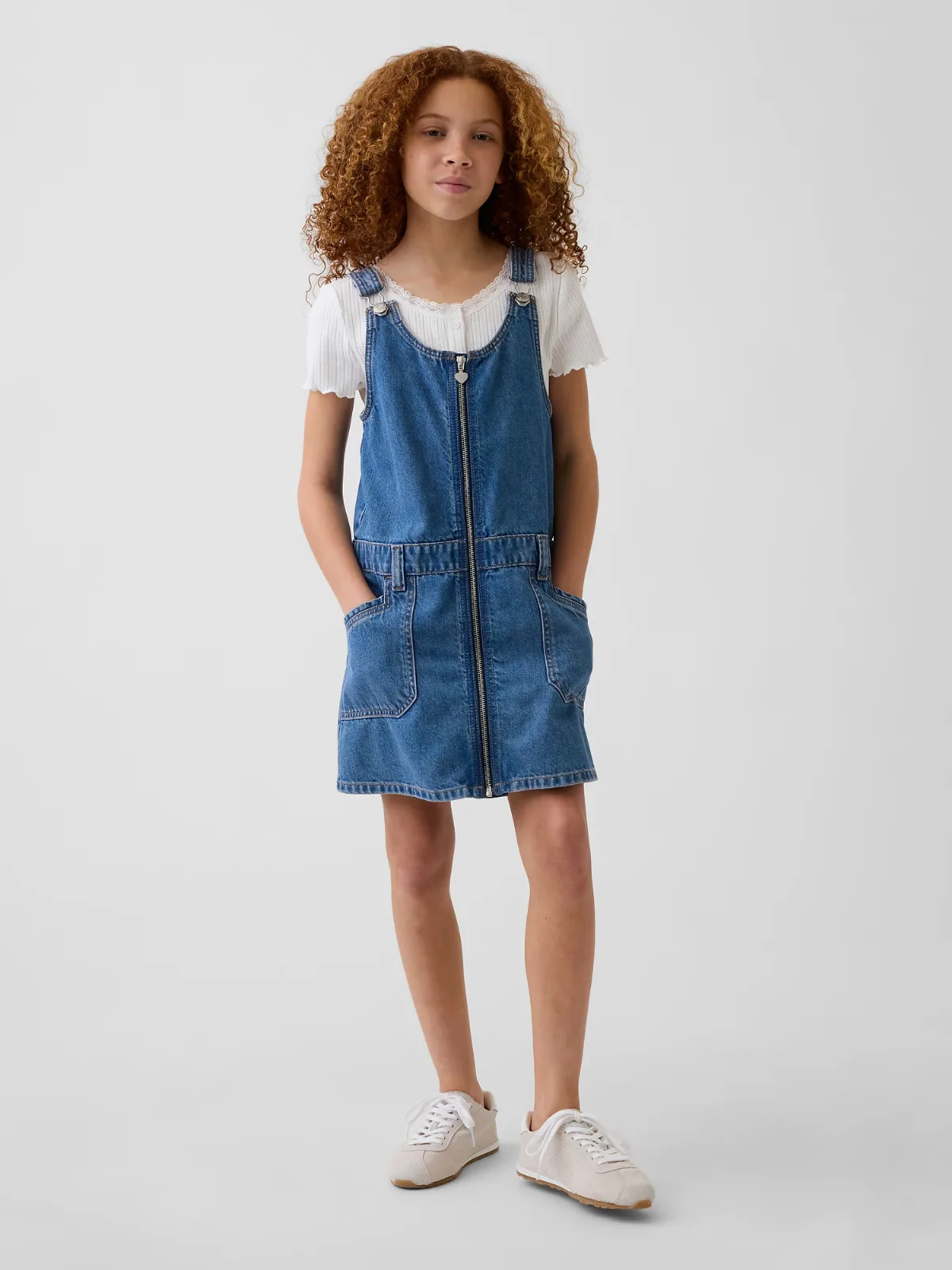Denim Zip Skirtall by Gap