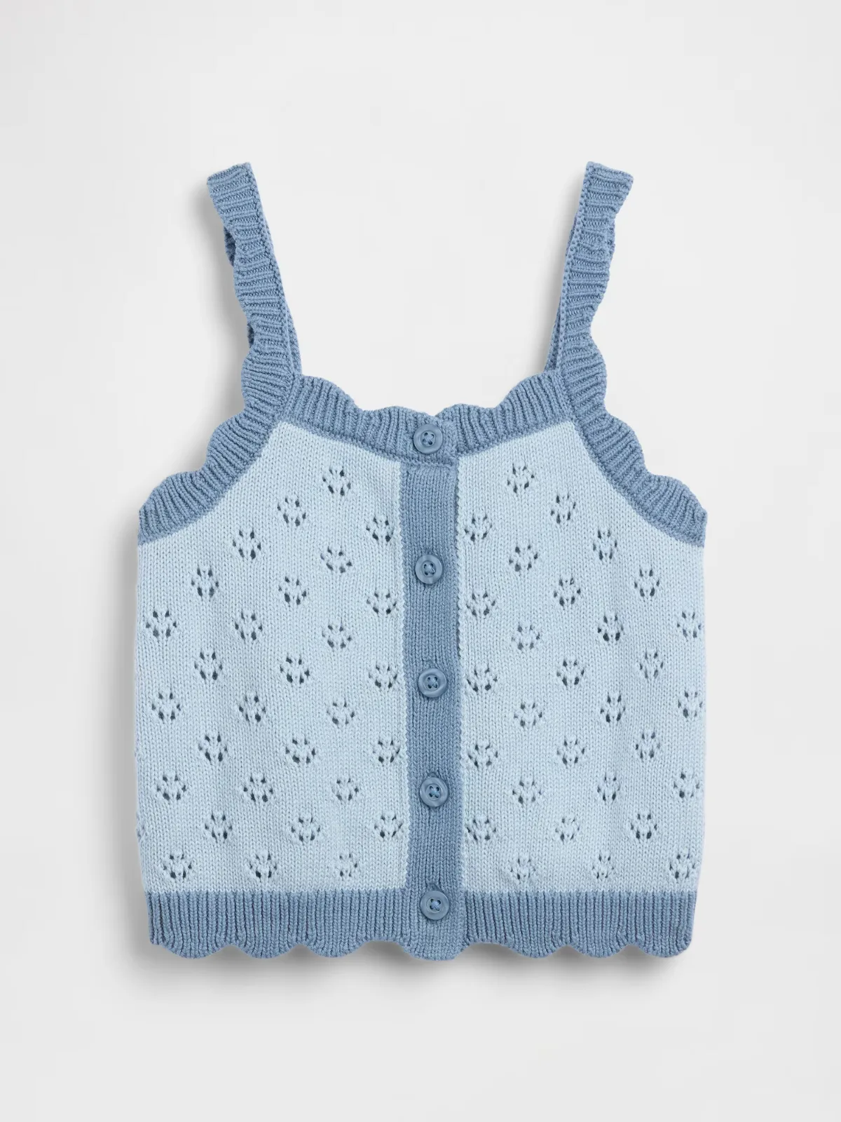 Pointelle Colorblock Sweater Tank by Gap