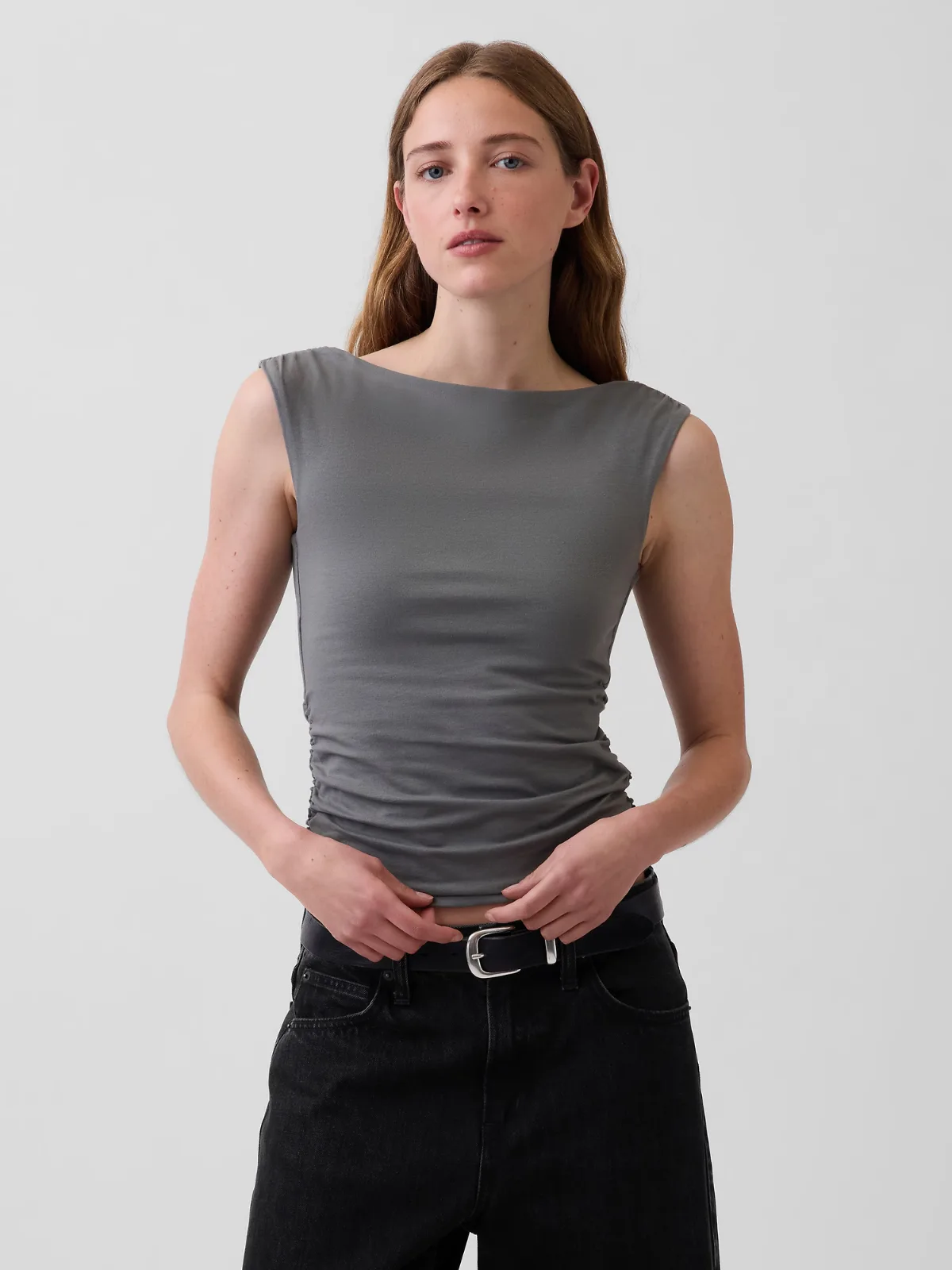 CloseKnit Jersey Ruched Crop Top by Gap
