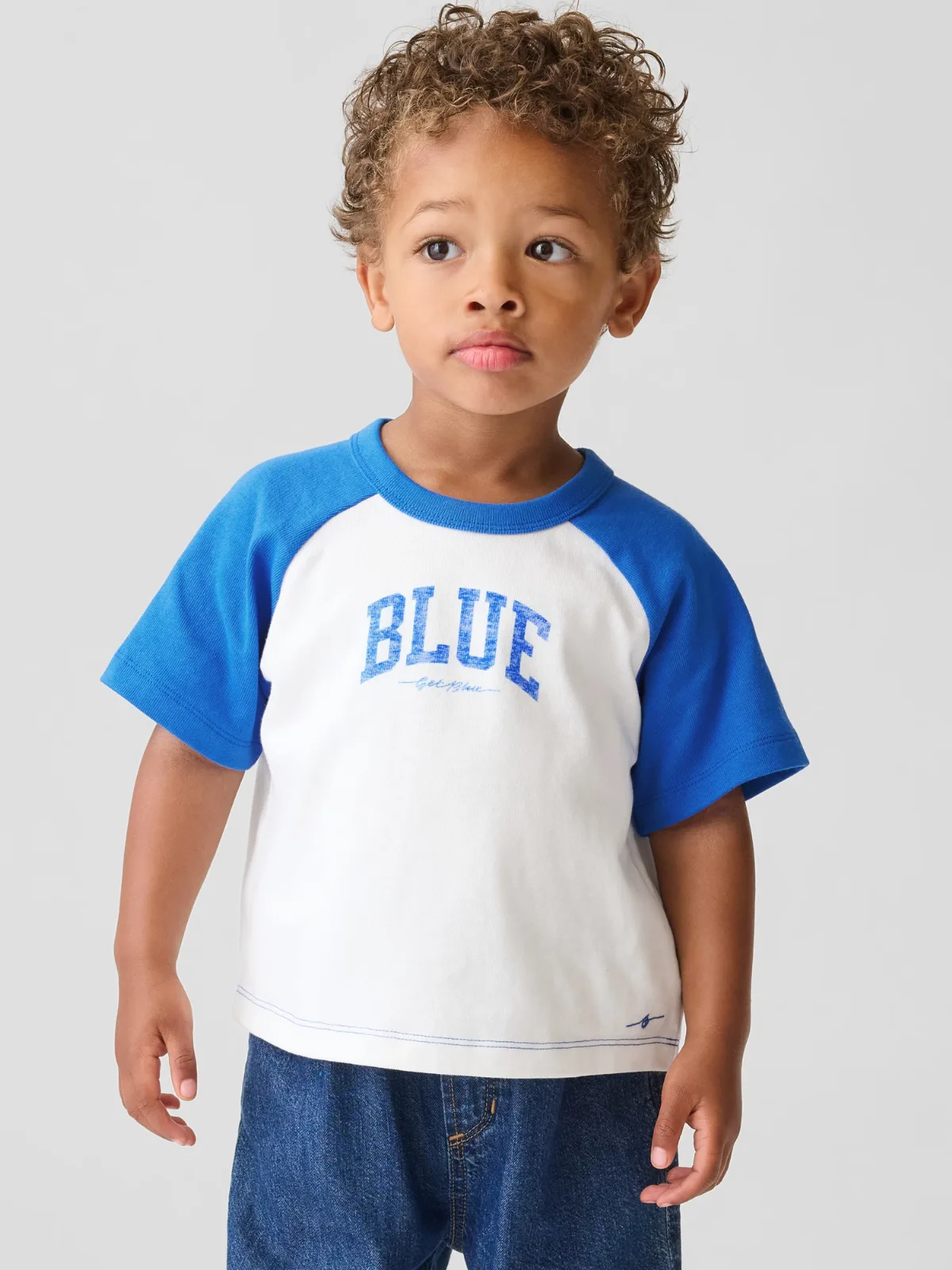 Get Blue Raglan T-Shirt by Gap