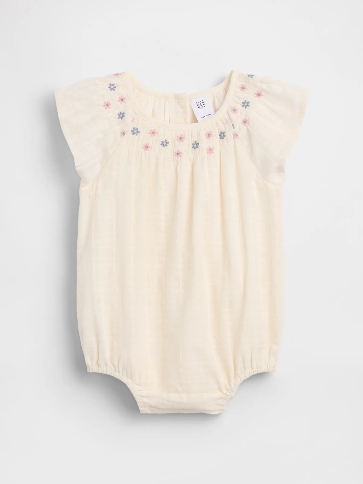 Smocked Floral Bodysuit by Gap
