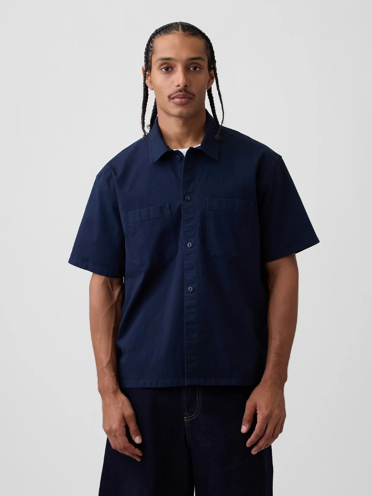 Straight-Hem Utility Shirt by Gap