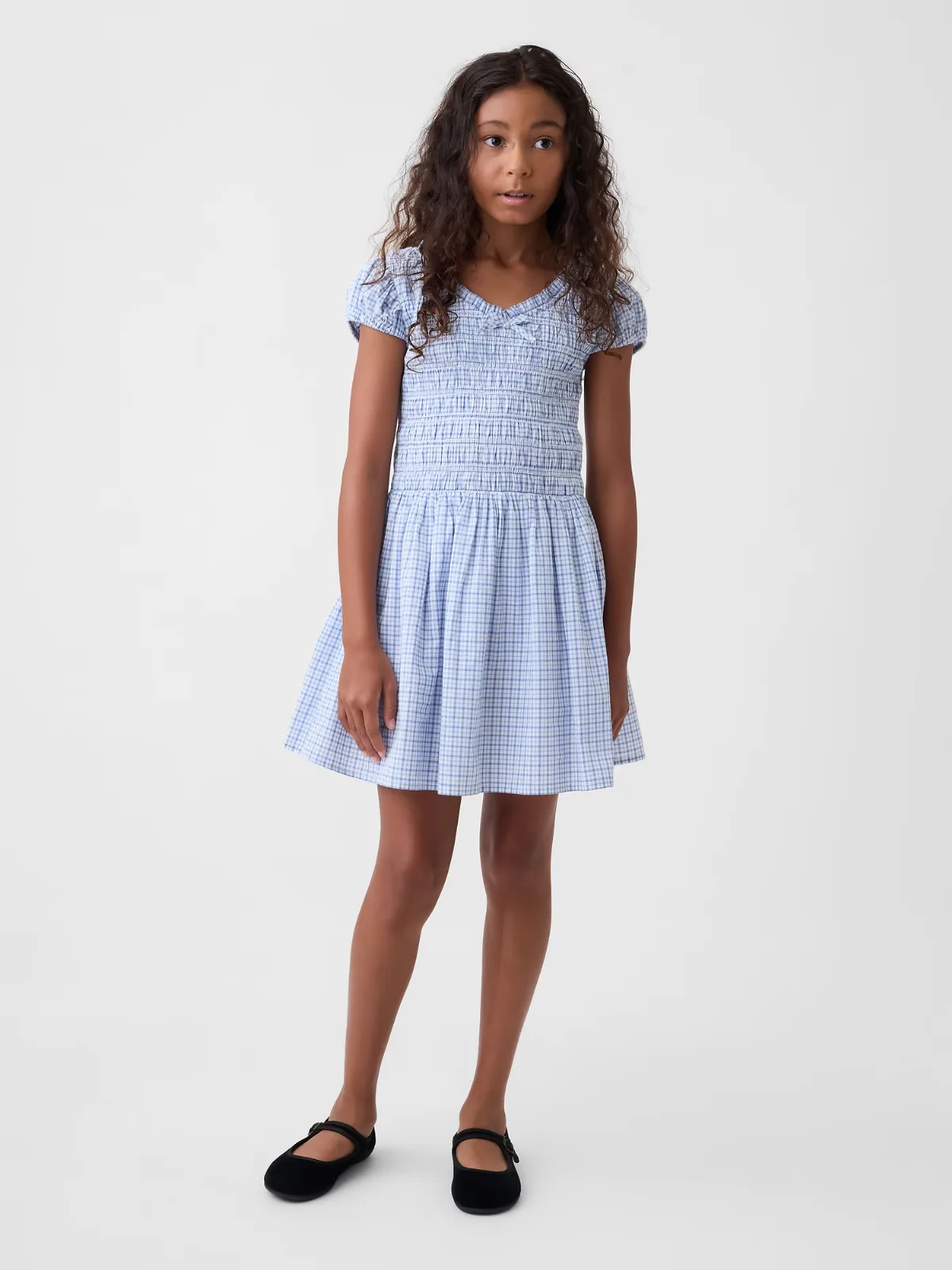 Smocked Print Dress by Gap