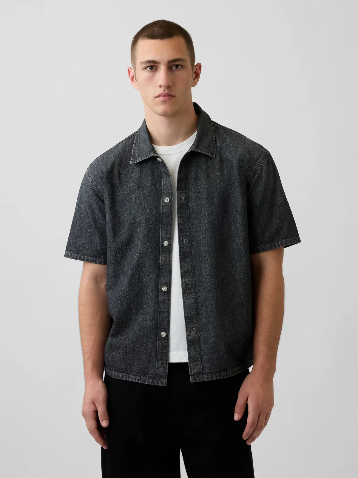 Denim Relaxed Shirt by Gap