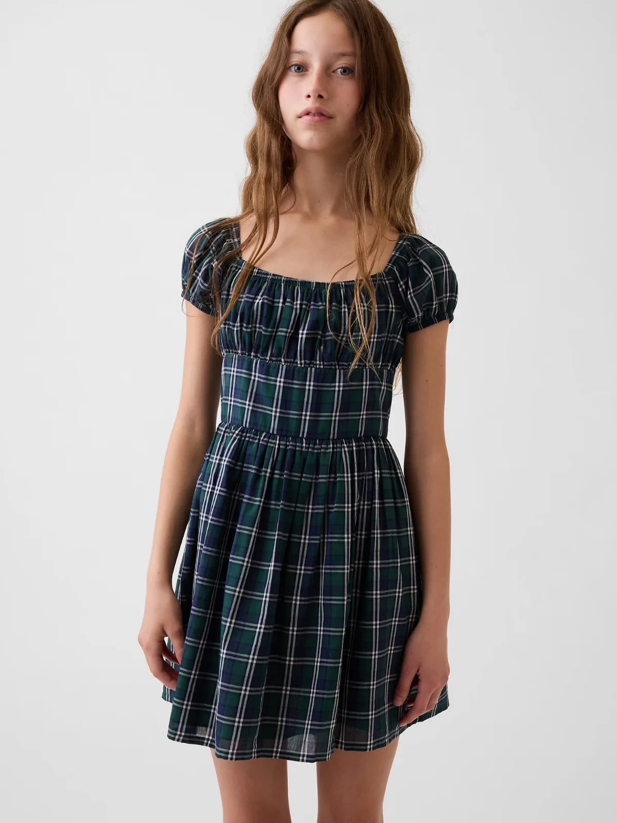 Puff-Sleeve Dress by Gap