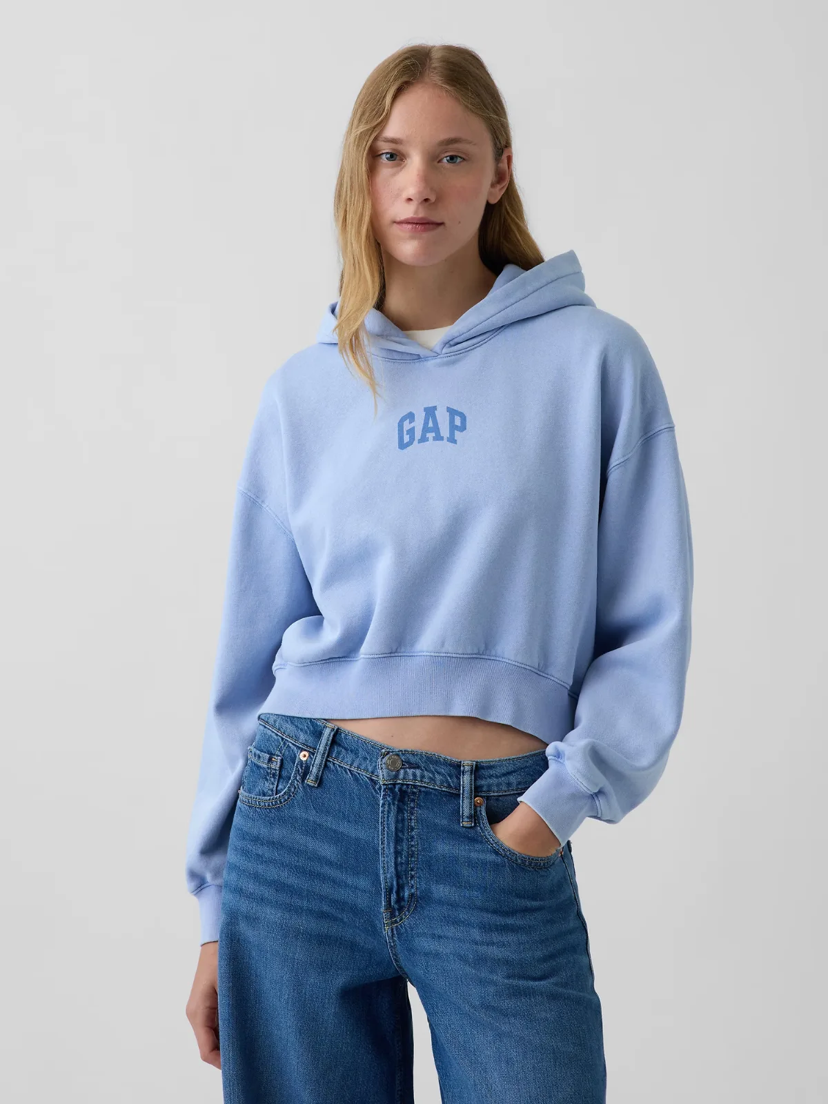 VintageSoft Crop Logo Hoodie by Gap