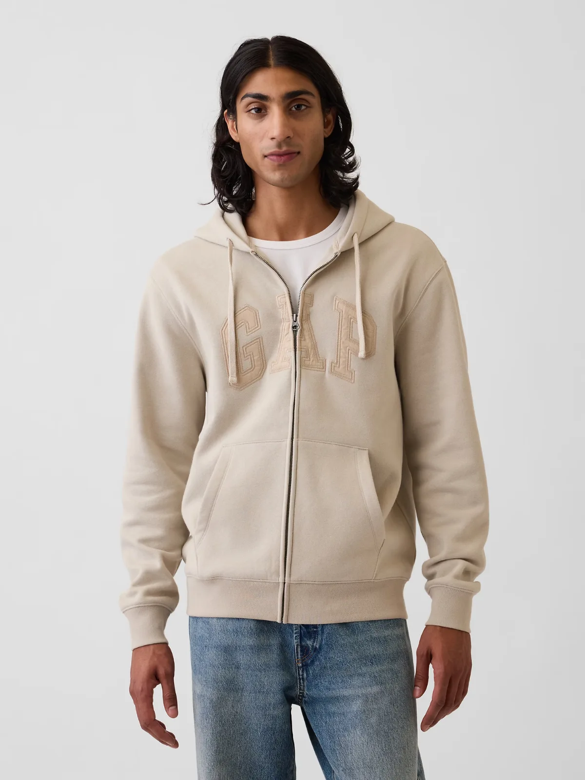 VintageSoft Arch Logo Zip Hoodie by Gap