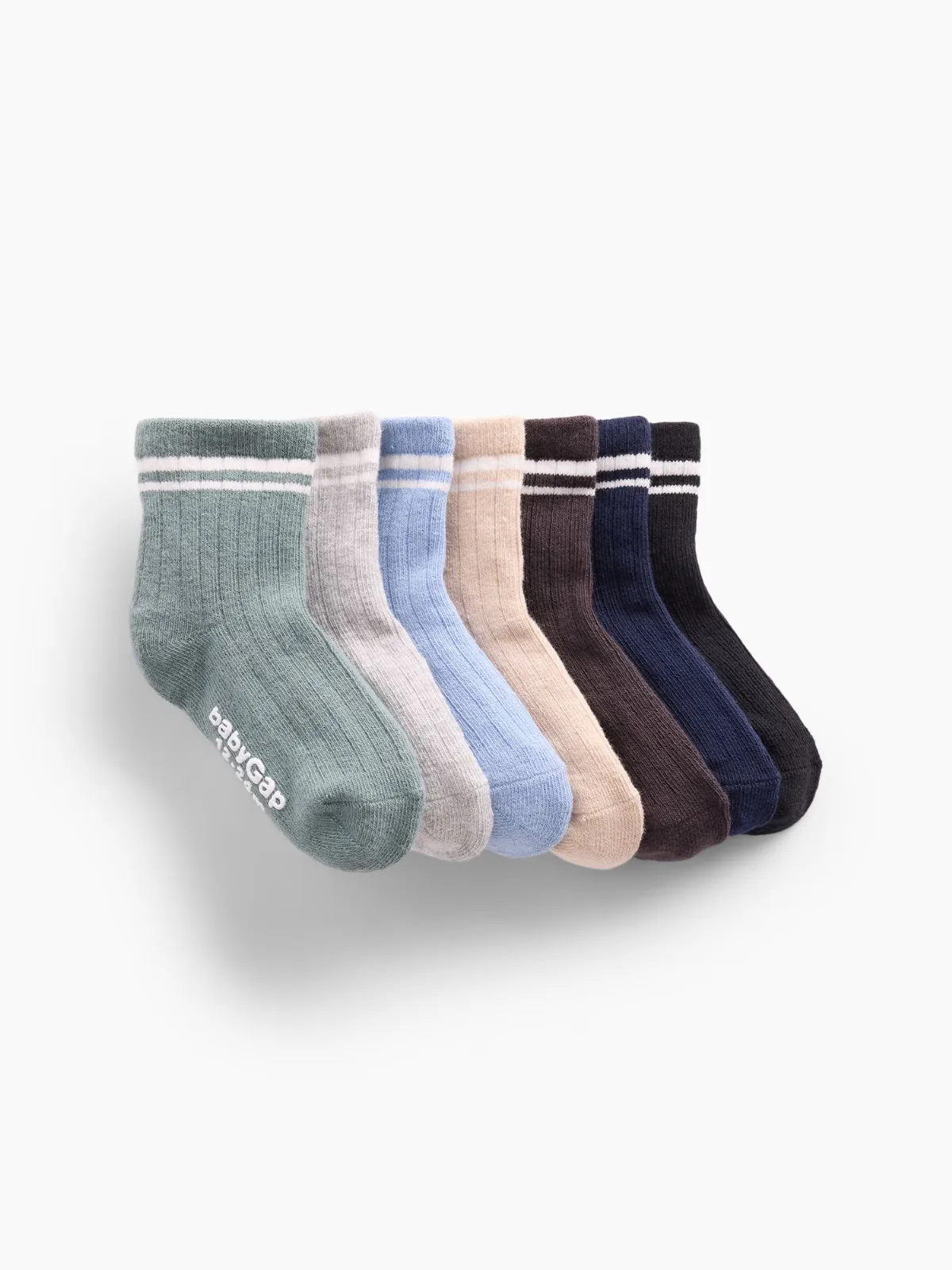 Varsity Quarter Crew Socks (7-Pack) by Gap