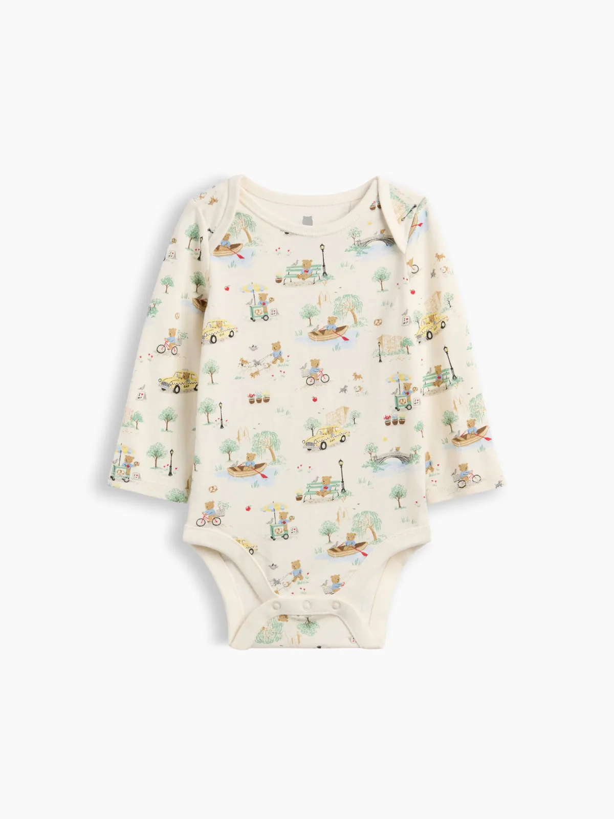 First Favorites Organic Cotton Brannan Bear Toile Bodysuit by Gap