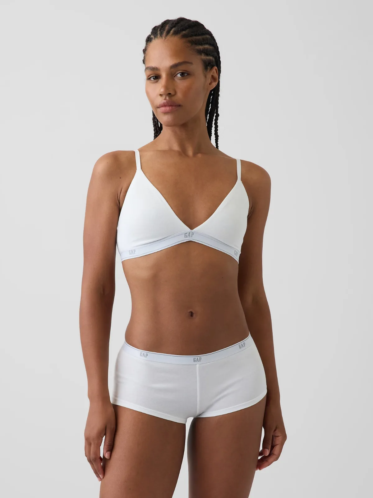 SoftMade Organic Stretch Cotton Logo Triangle Bra by Gap