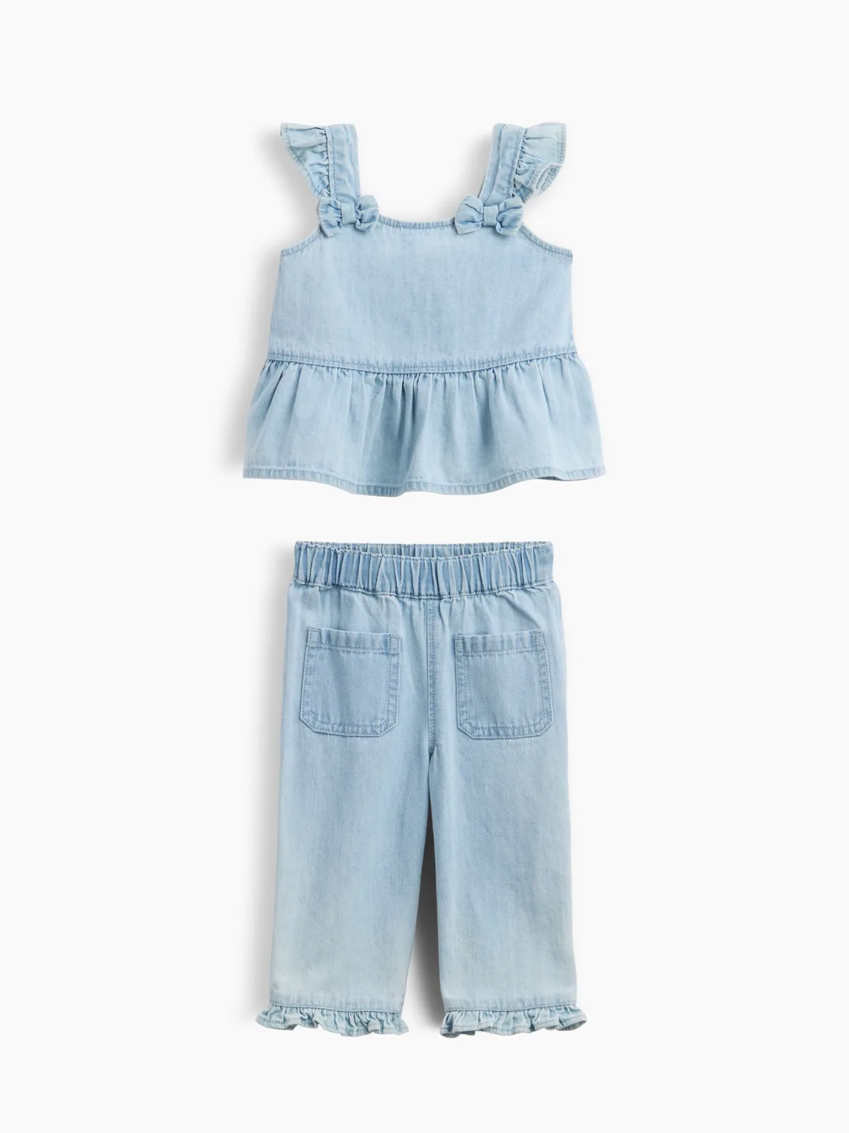 Denim Ruffle Outfit Set by Gap