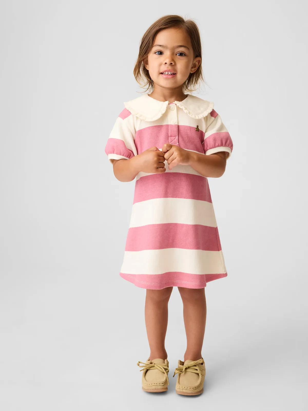 French Terry Collared Print Dress by Gap