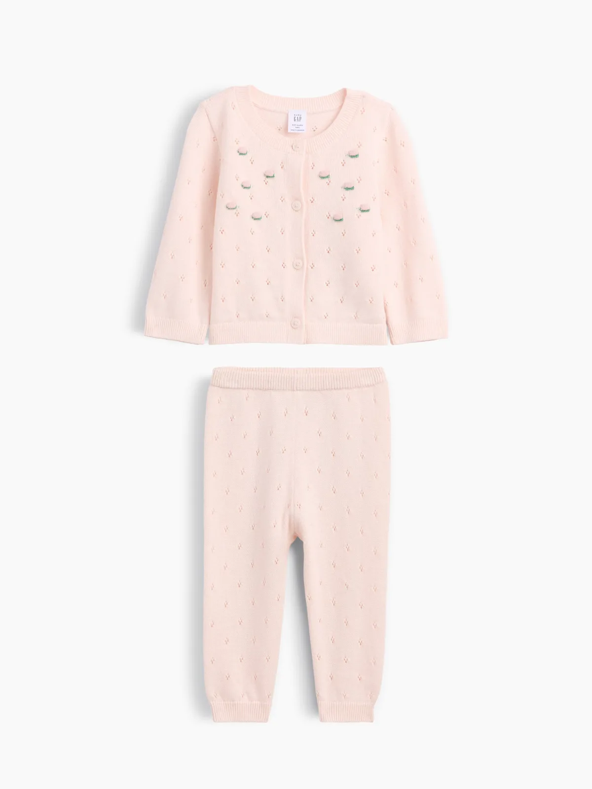 Embroidered Pointelle Sweater Set by Gap