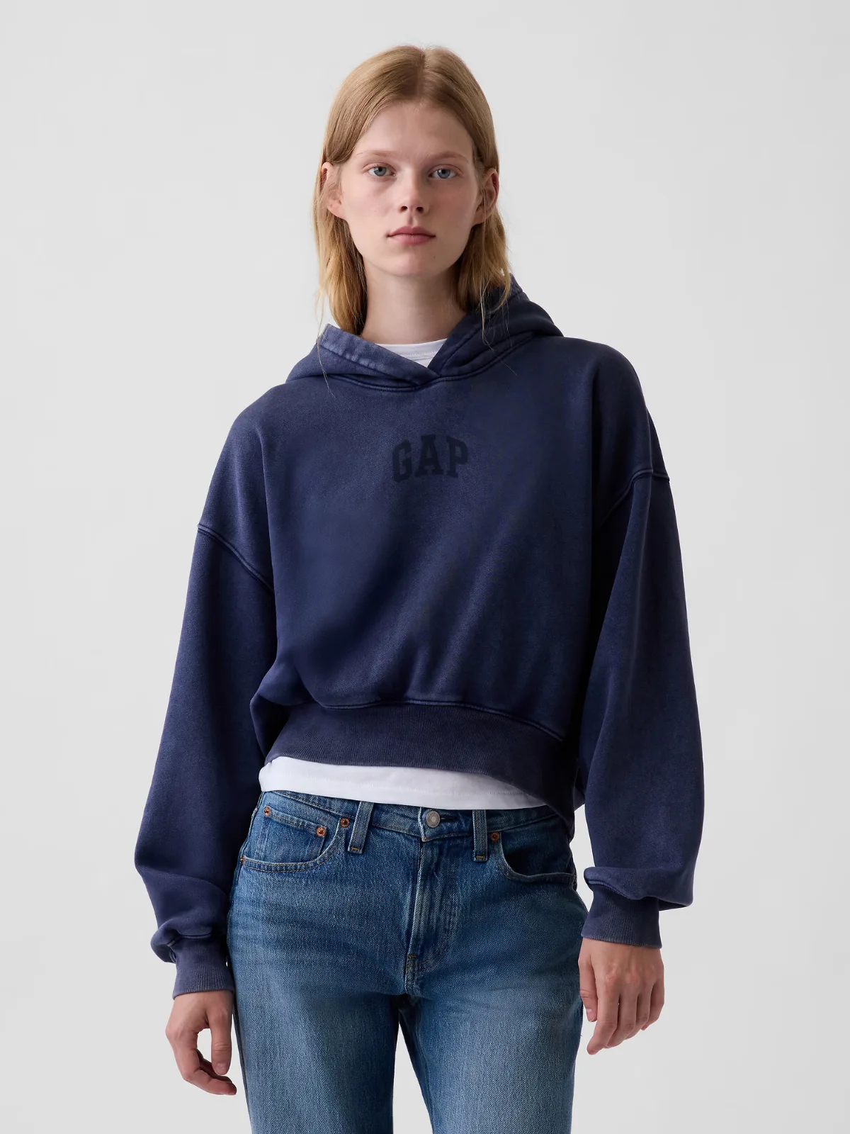 VintageSoft Crop Logo Hoodie by Gap