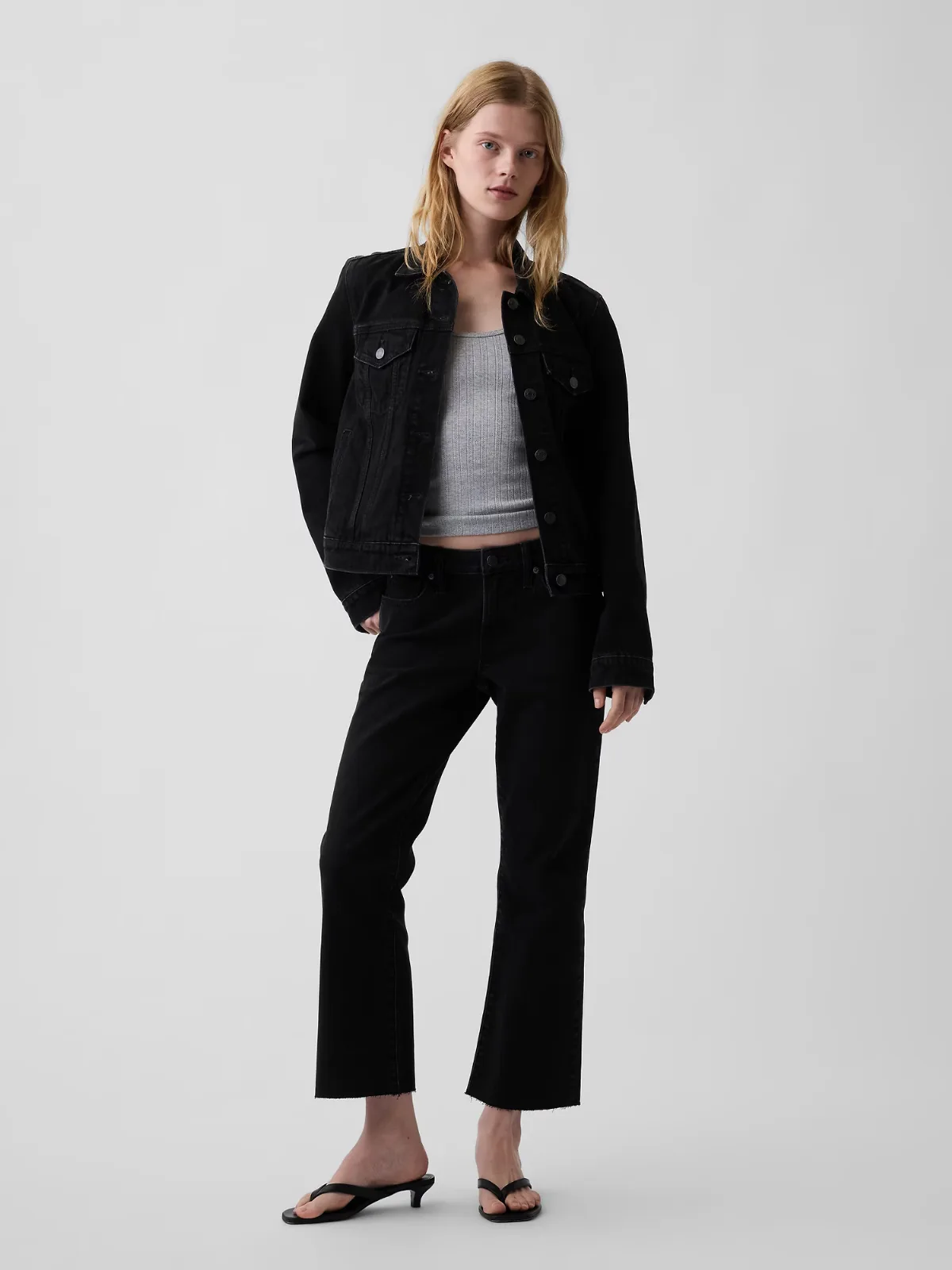 Low Rise Long & Lean Crop Jeans by Gap