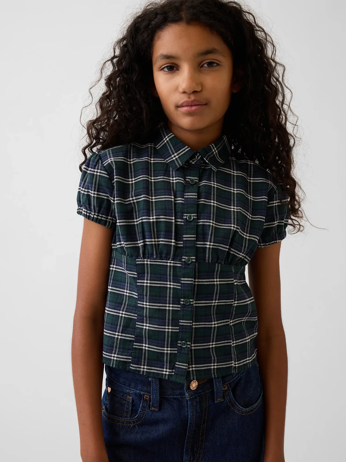 Fitted Button-Front Top by Gap