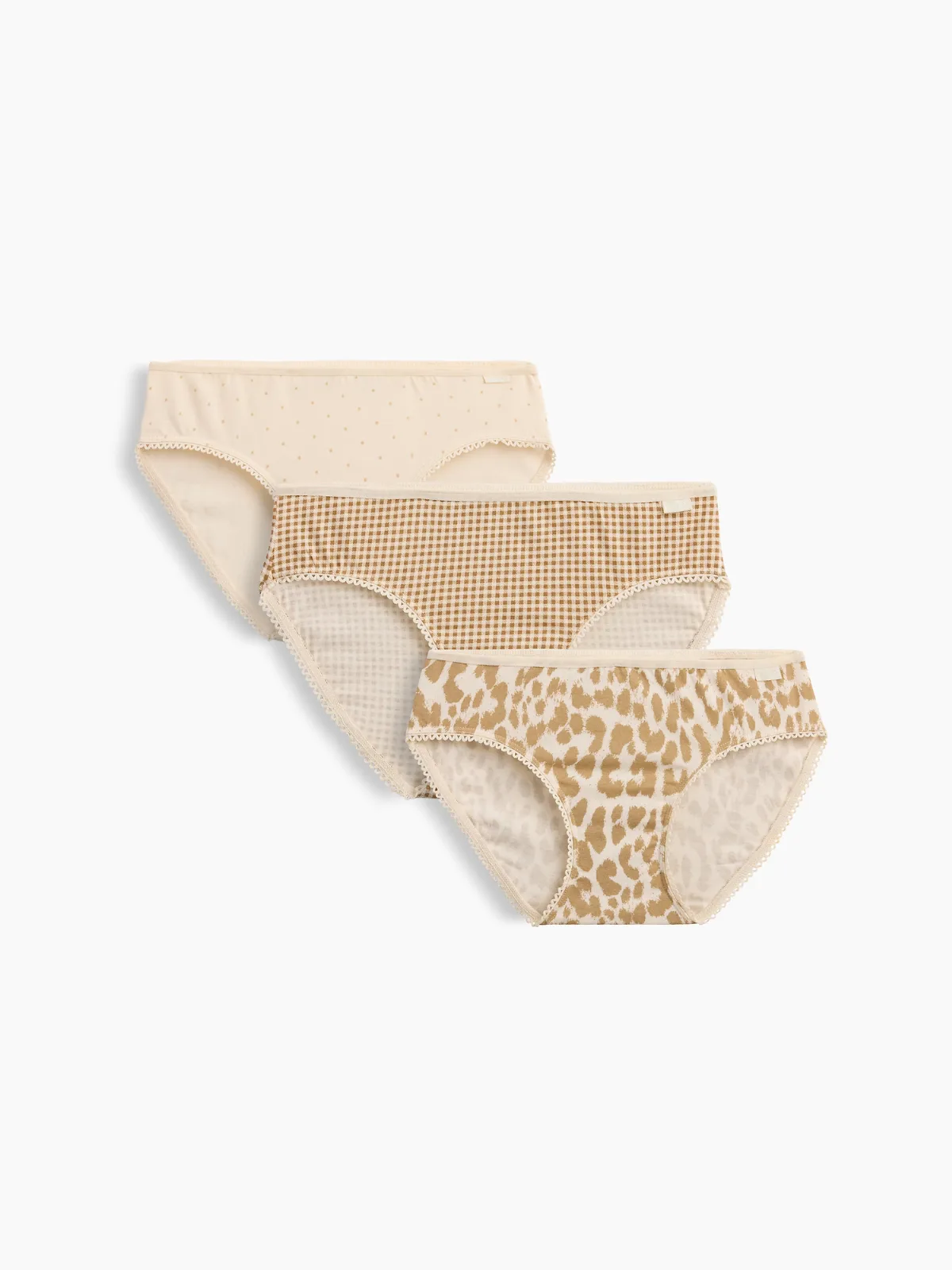 Organic Stretch Cotton Print Bikini Briefs (3-Pack) by Gap