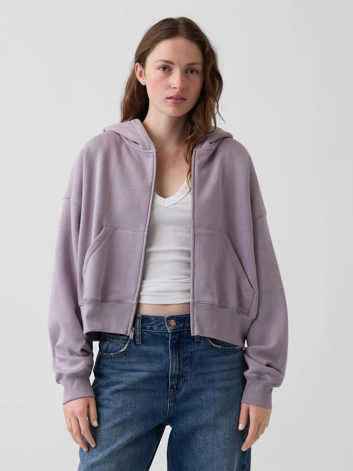 VintageSoft Wedge Zip Hoodie by Gap