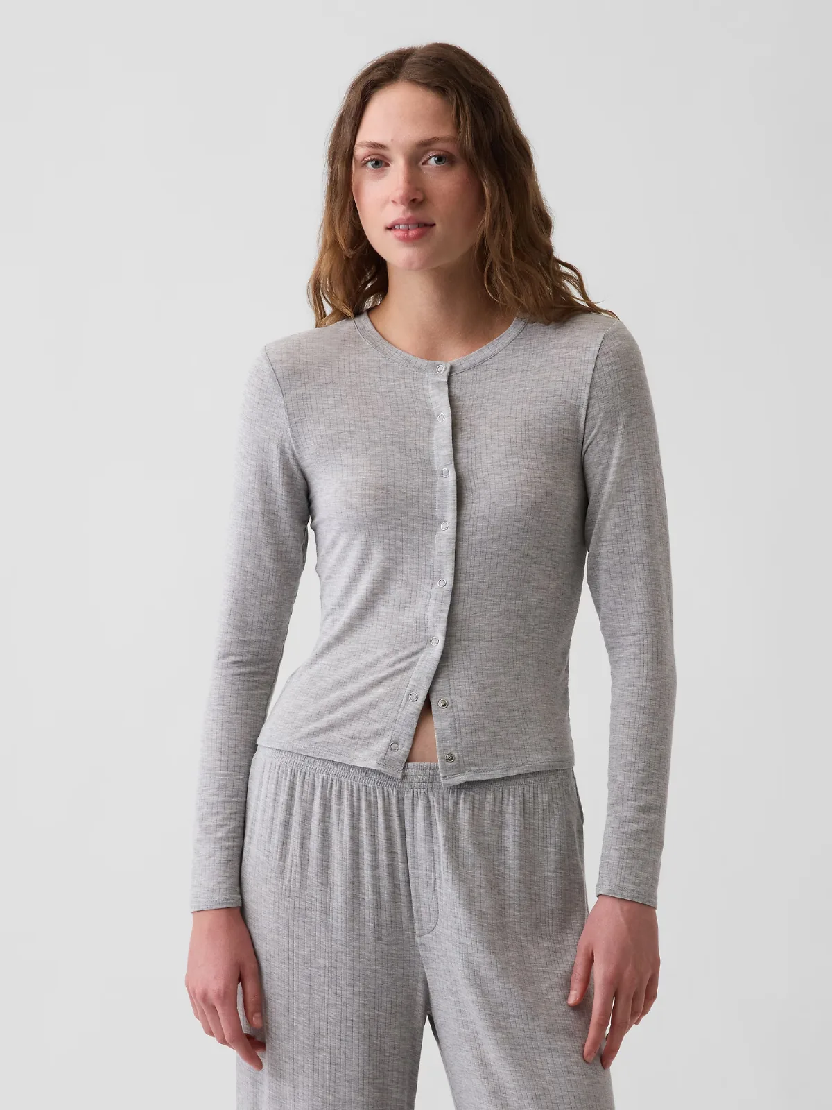 SoftMade Modal Rib PJ Cardigan by Gap