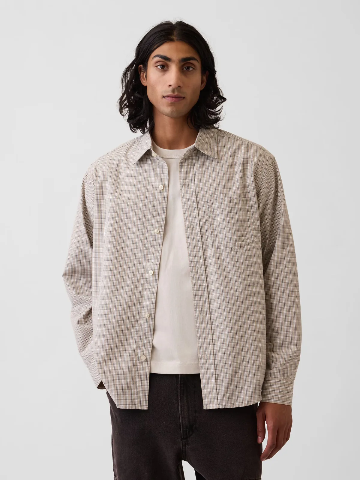 Organic Cotton Poplin Relaxed Shirt by Gap