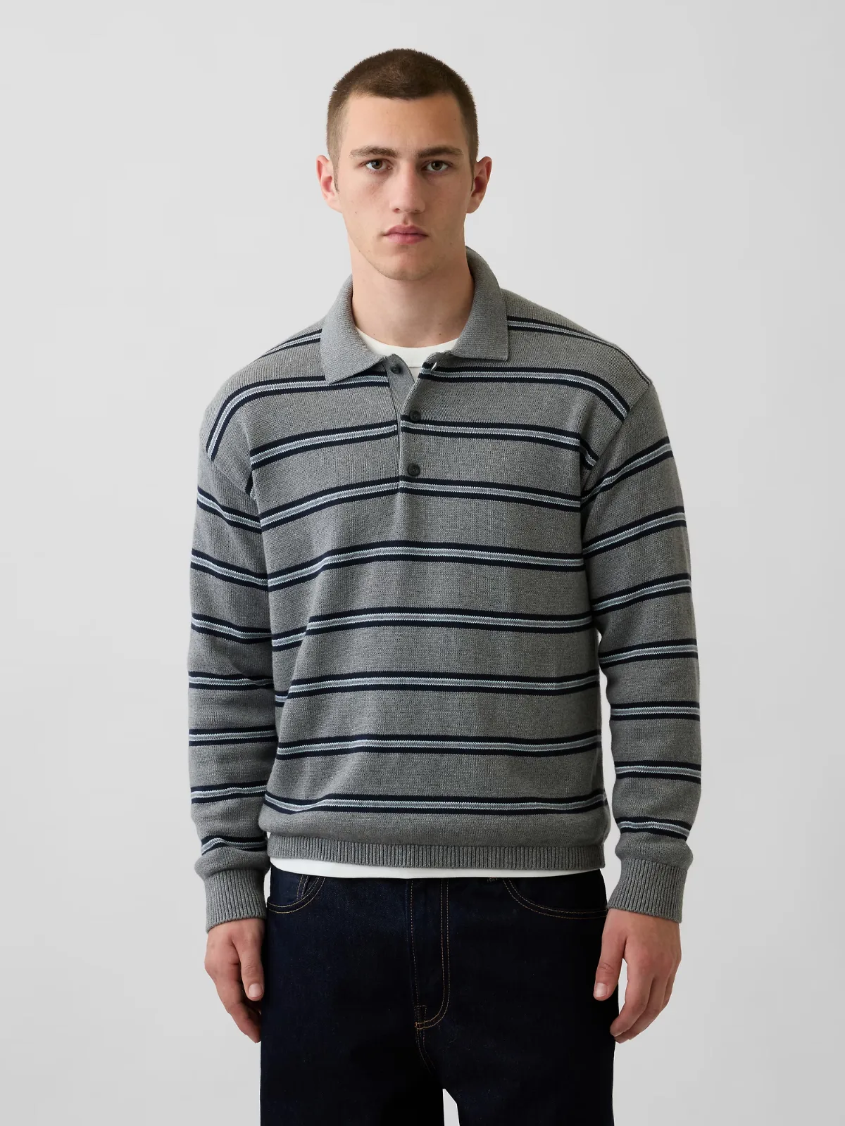 Relaxed Polo Shirt Sweater by Gap