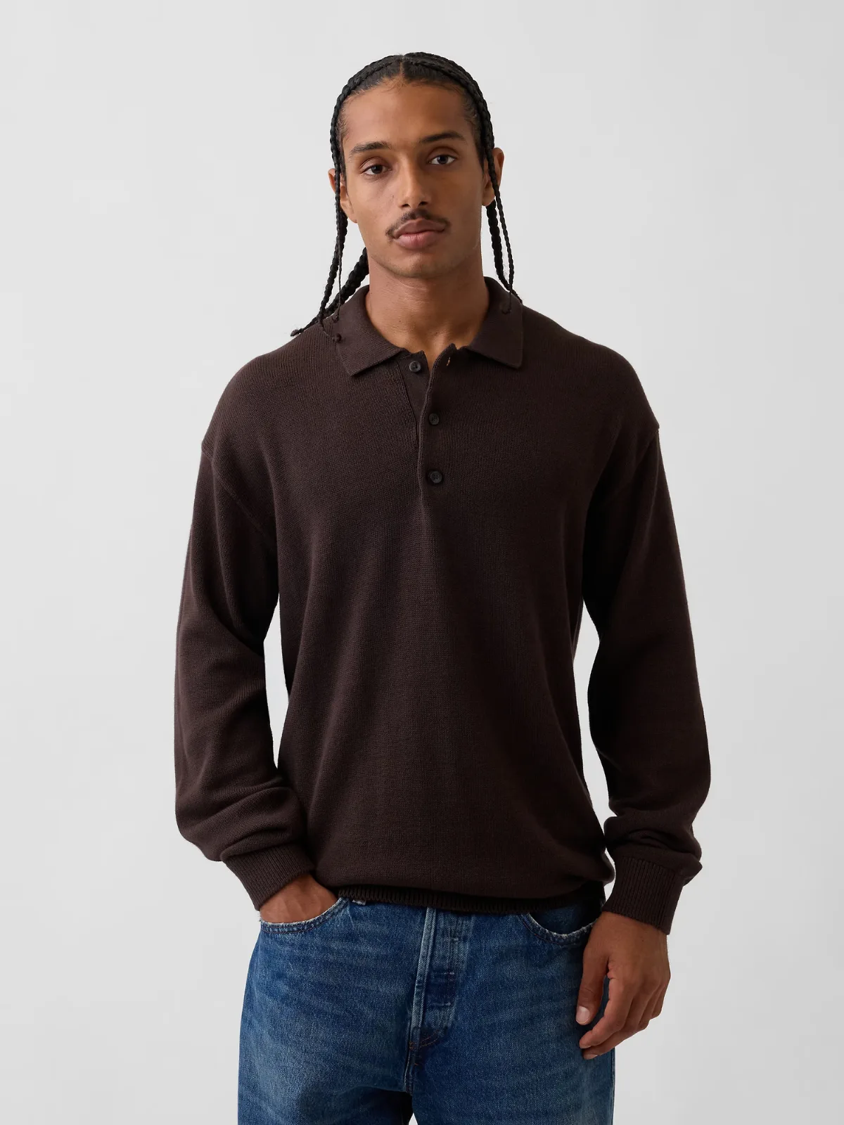 Relaxed Polo Shirt Sweater by Gap