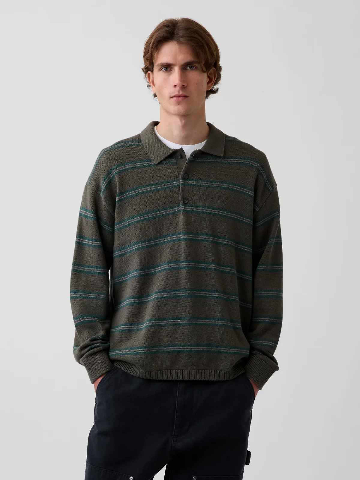 Relaxed Polo Shirt Sweater by Gap