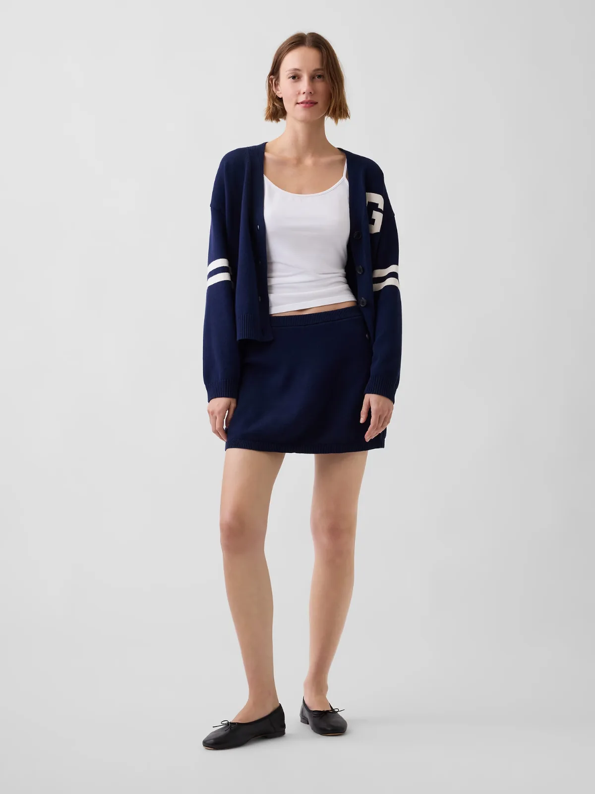 100% Cotton Mini Sweater Skort by Gap