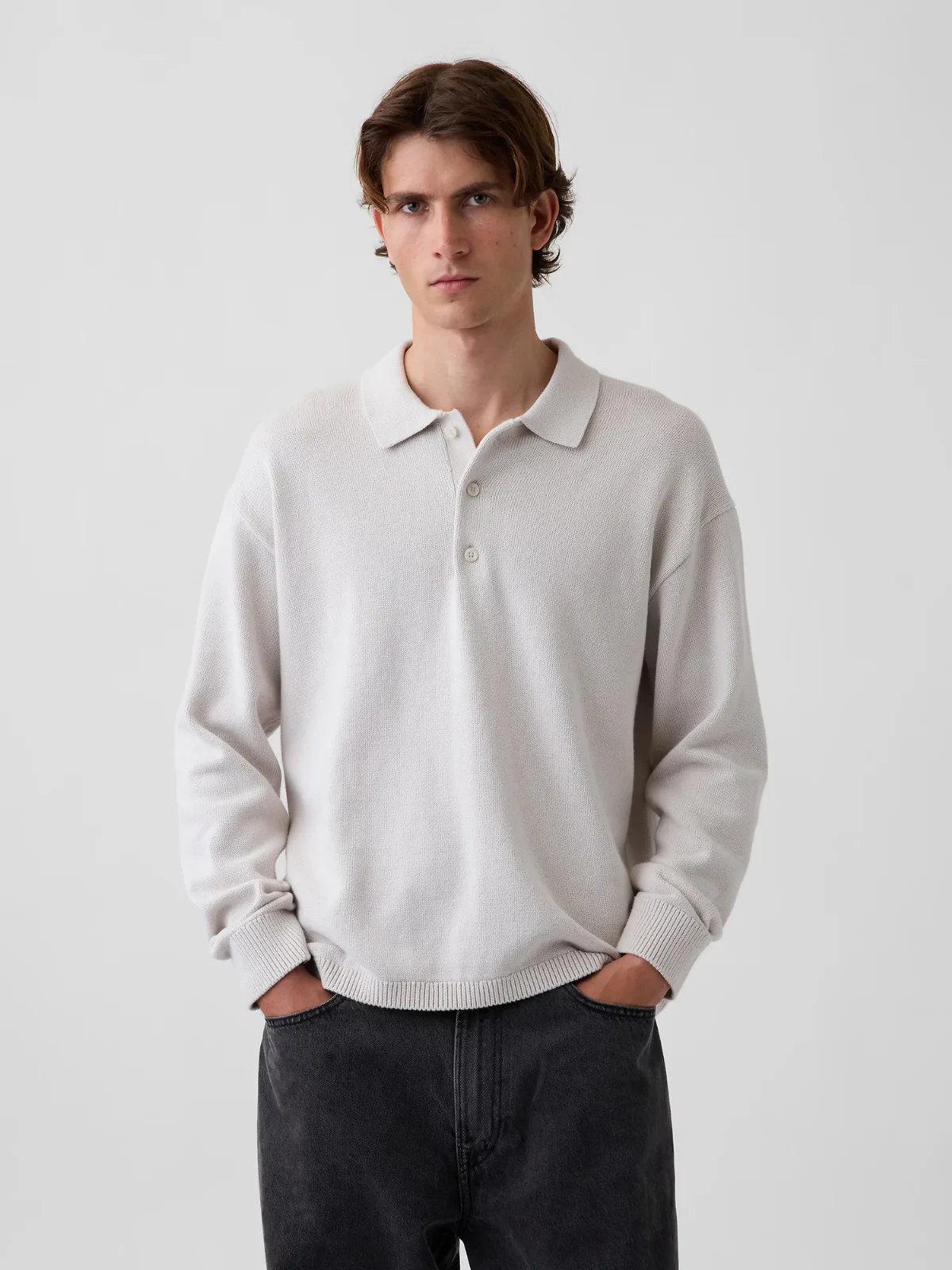 Relaxed Polo Shirt Sweater by Gap