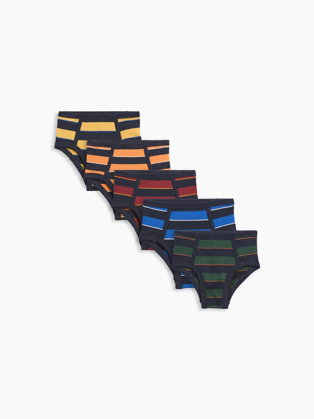 Organic Stretch Cotton Stripe Briefs (5-Pack) by Gap