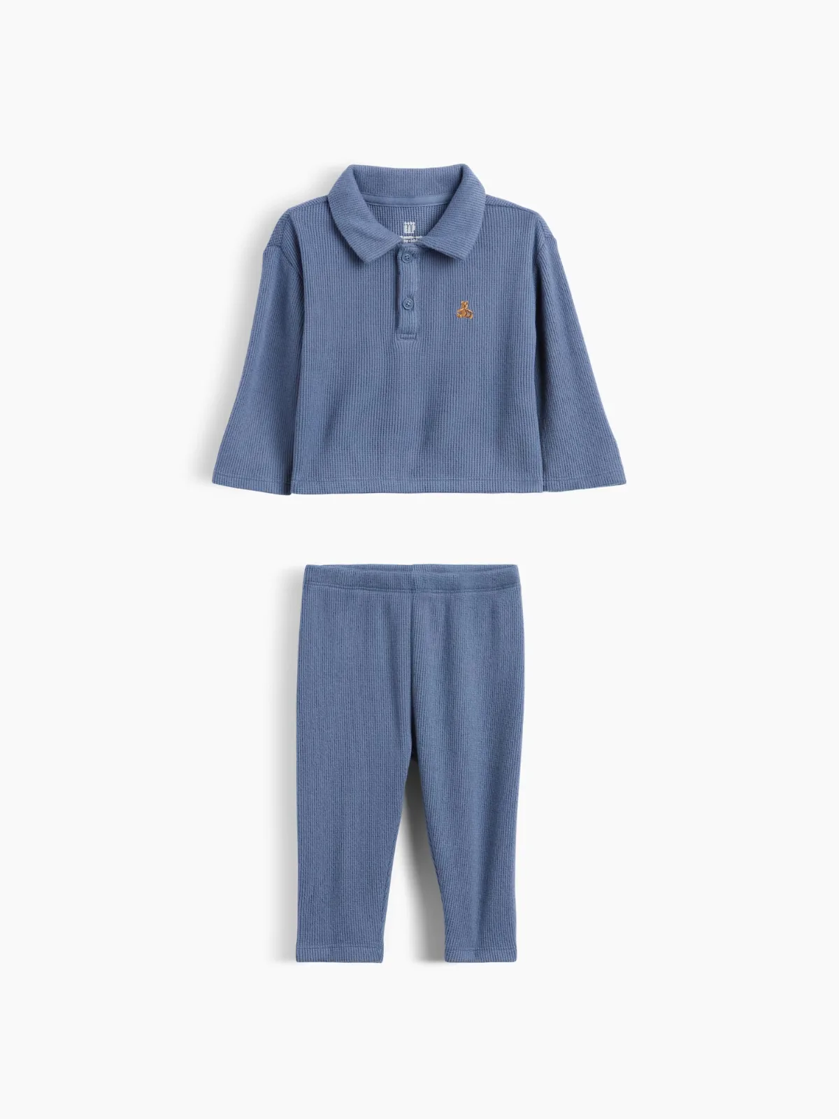 Softspun Waffle Polo Shirt Outfit Set by Gap