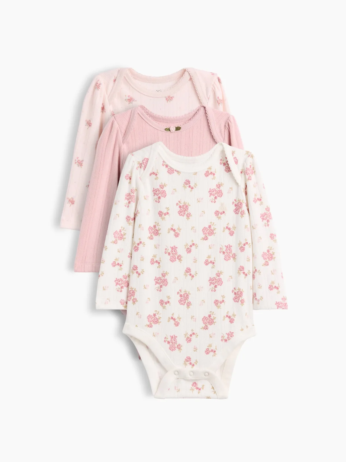 Softspun Pointelle Bodysuit (3-Pack) by Gap