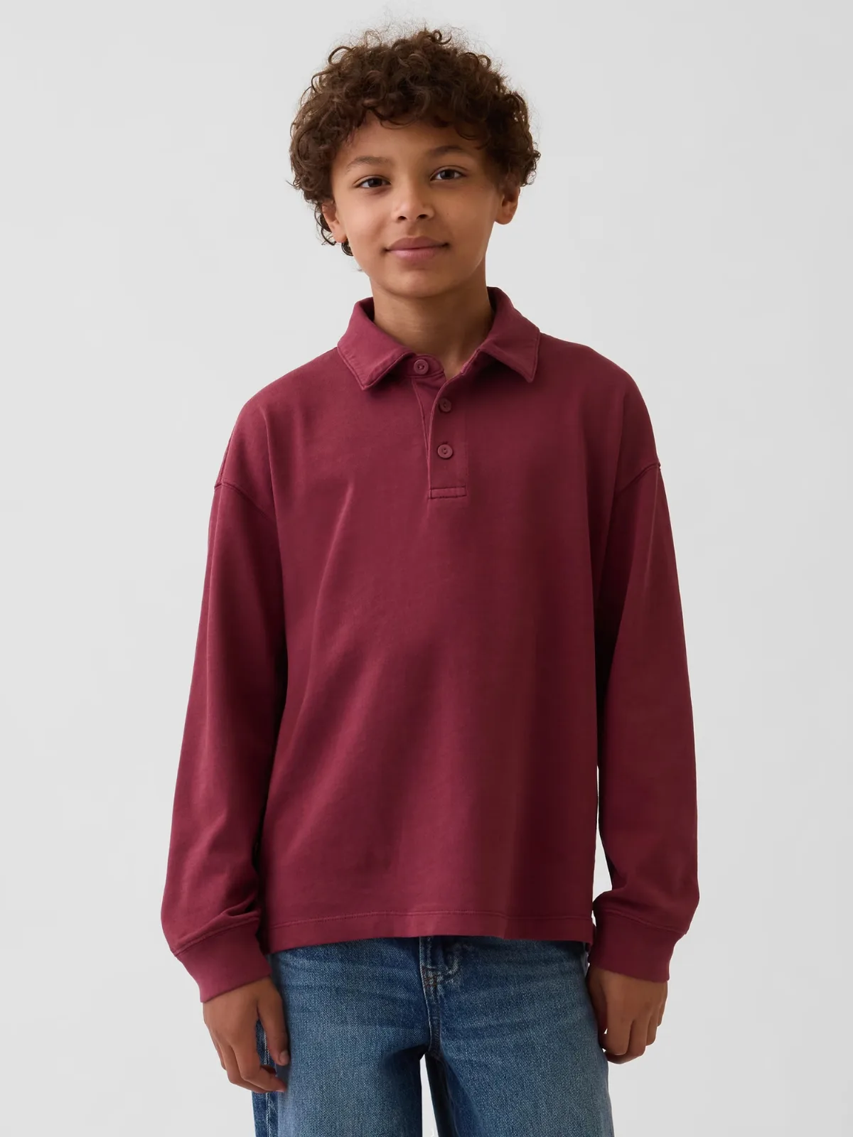 Heavyweight Relaxed Polo Shirt by Gap