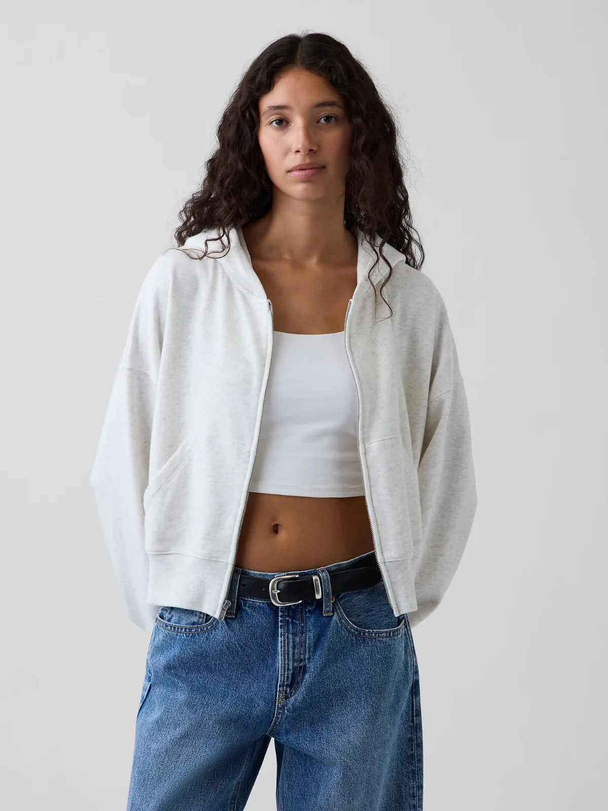 VintageSoft Terry Oversized Wedge Zip Hoodie by Gap