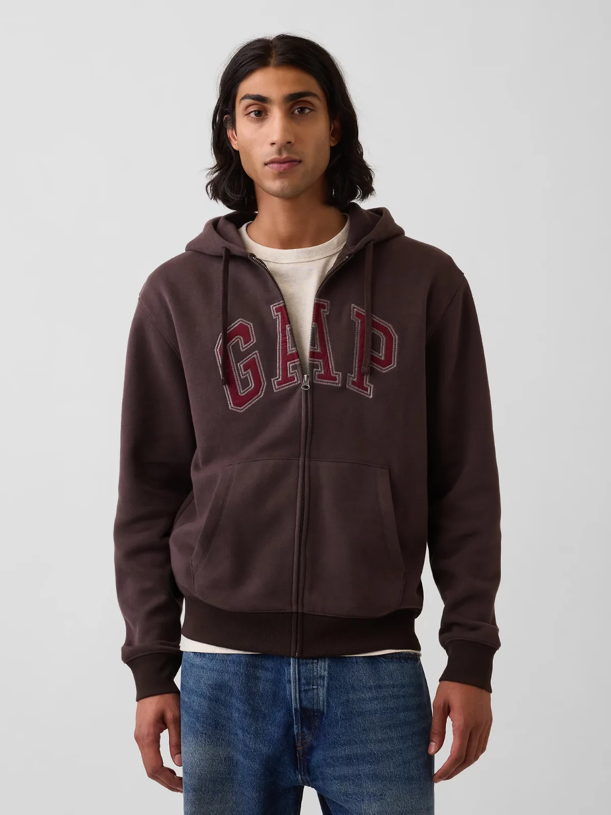 VintageSoft Arch Logo Zip Hoodie by Gap