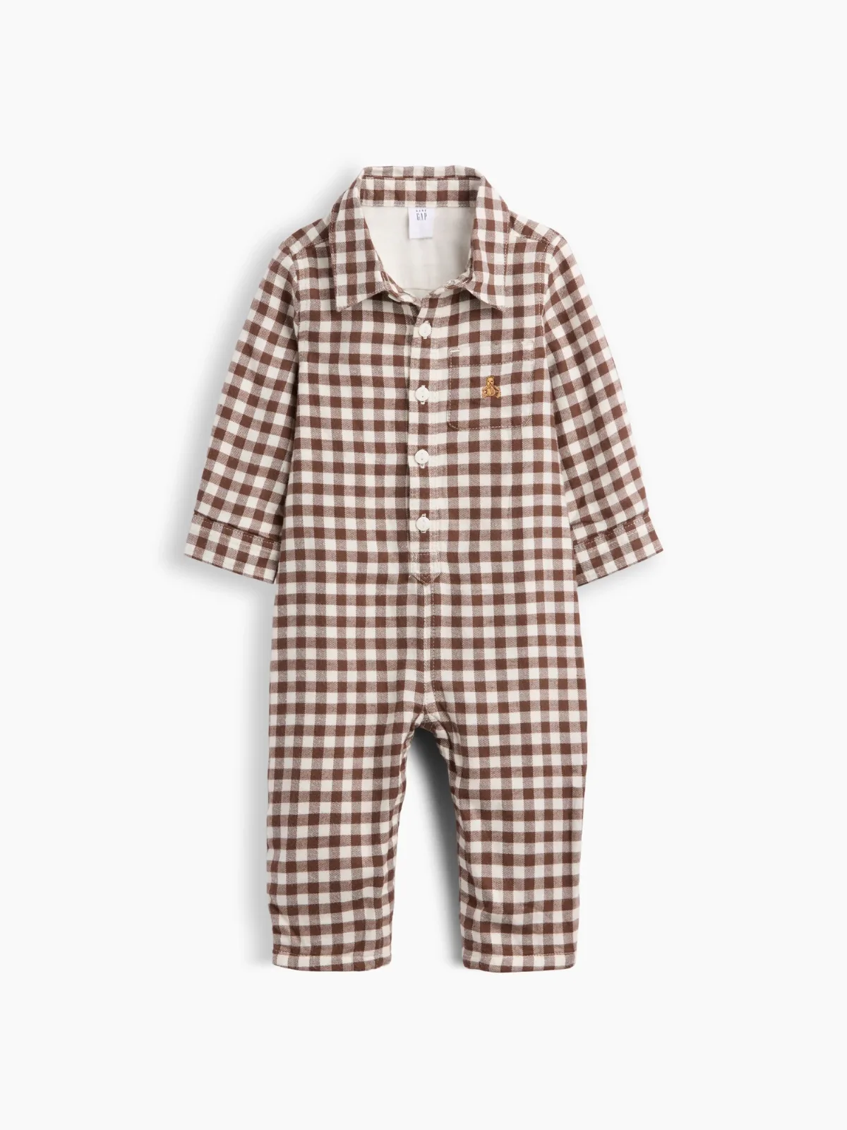Gingham Flannel One-Piece by Gap