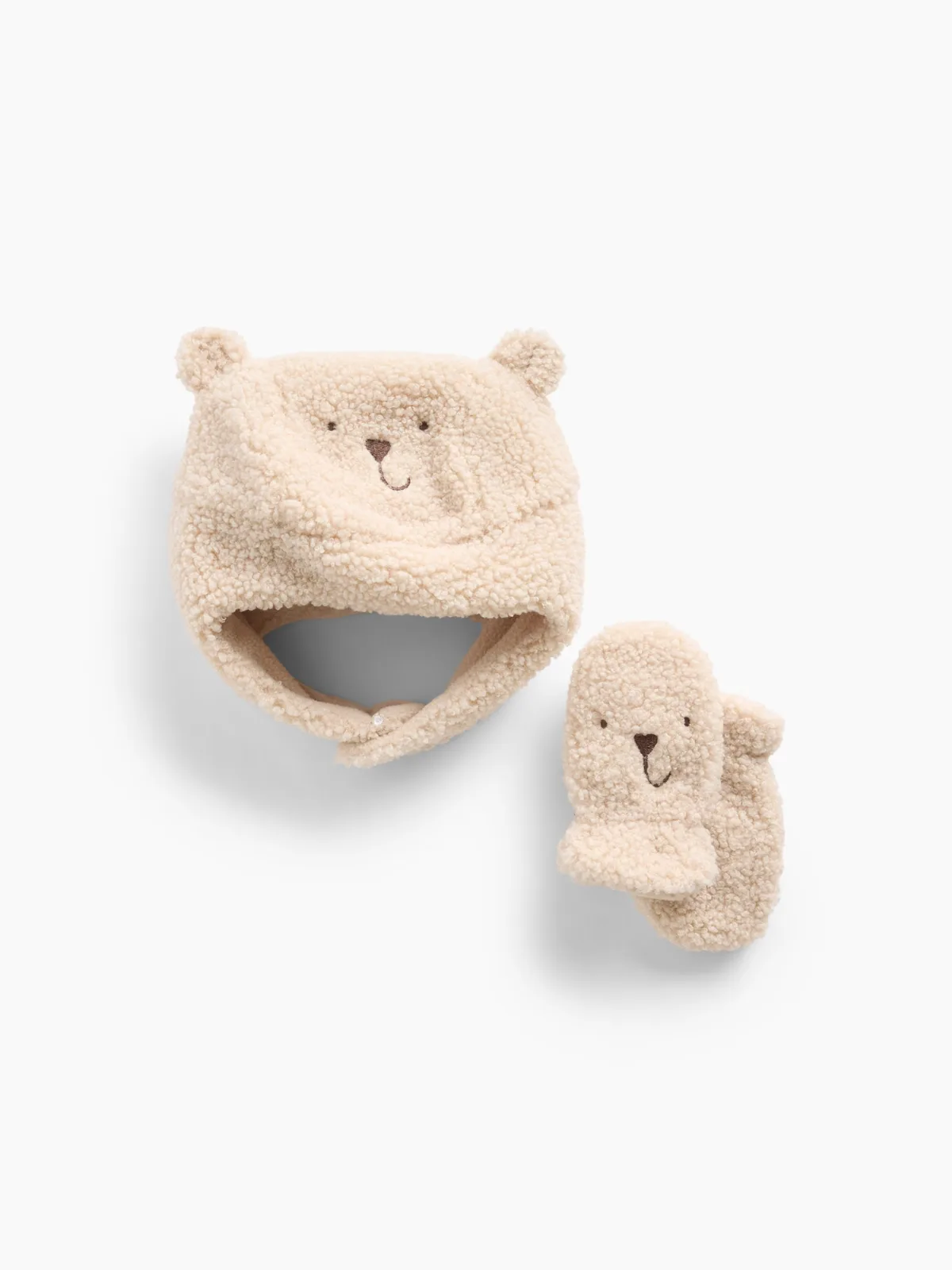 Sherpa Brannan Bear Hat & Mittens Set by Gap