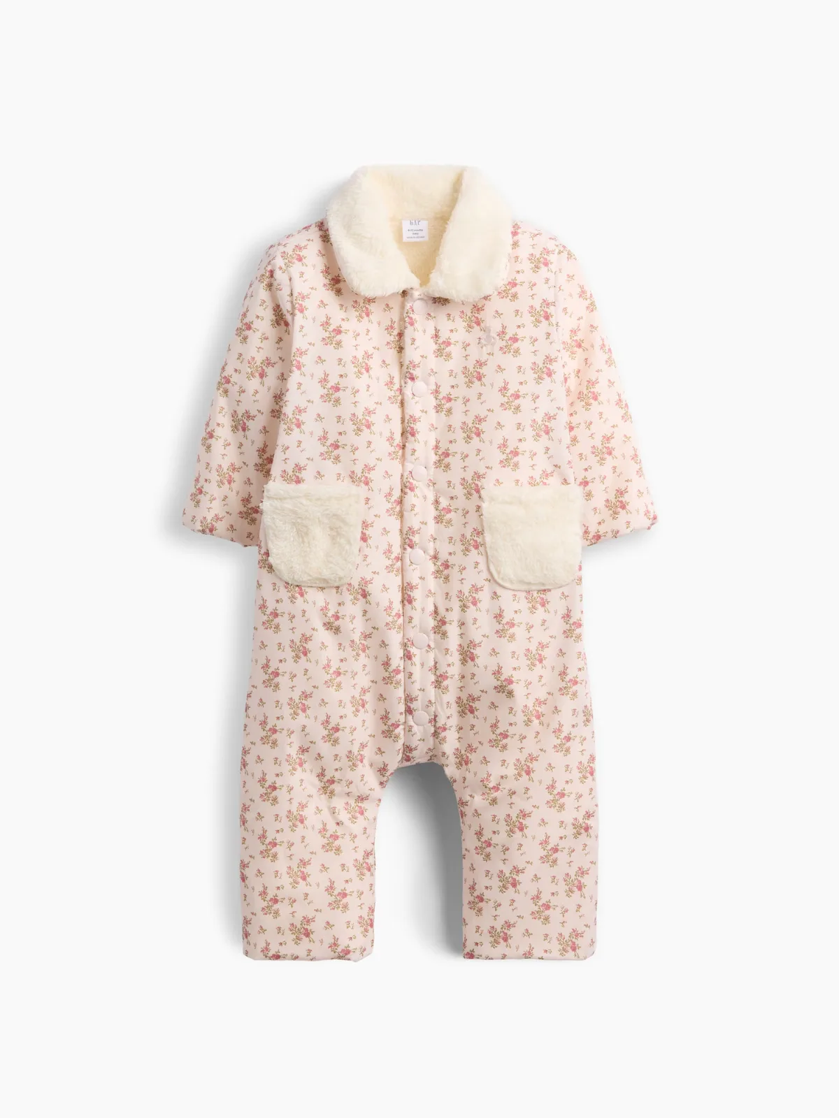 Sherpa-Lined Floral Coated One-Piece by Gap