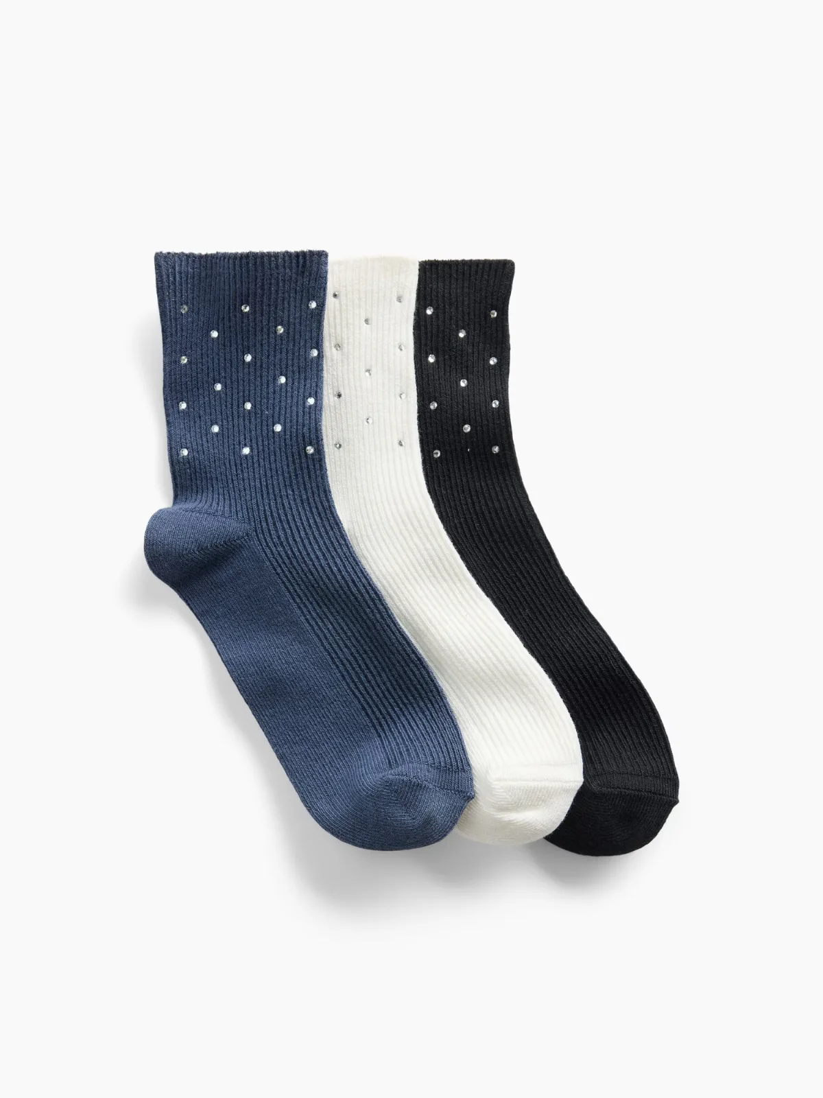 Rhinestone Crew Socks (3-Pack) by Gap