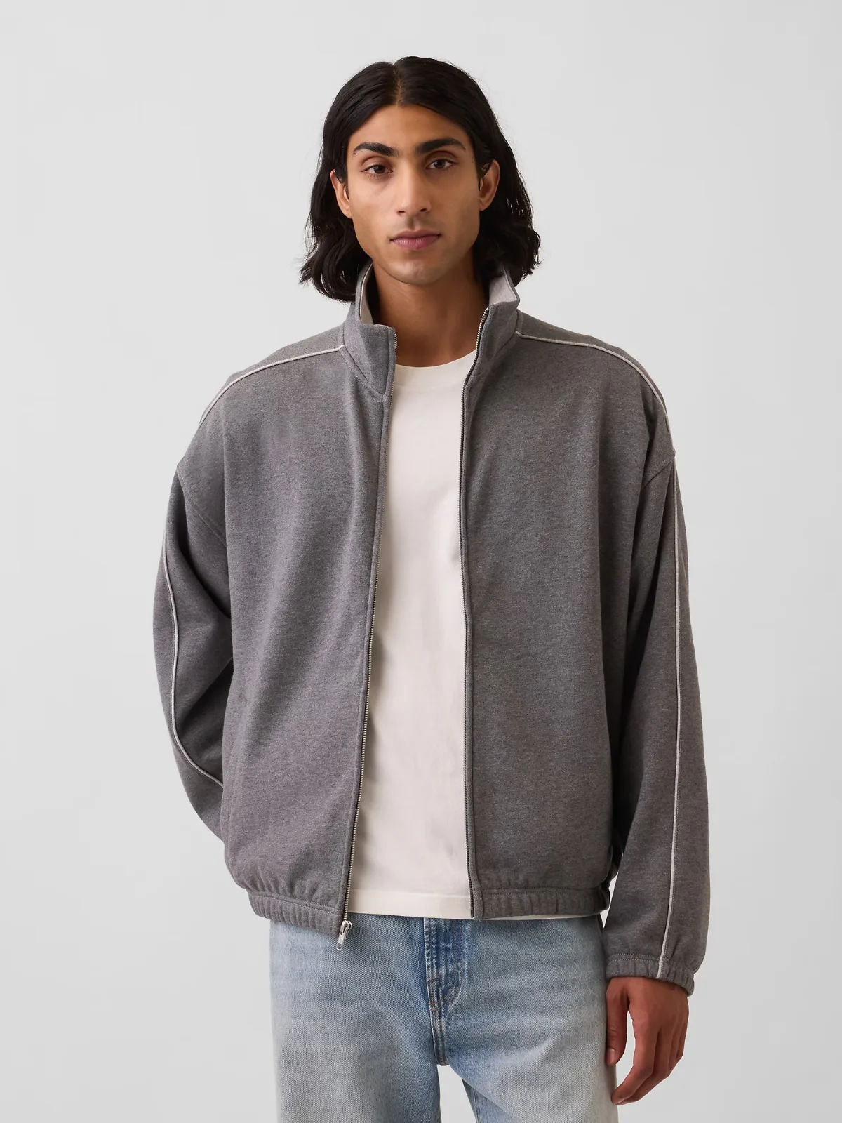 Heavyweight Oversized Zip Jacket by Gap