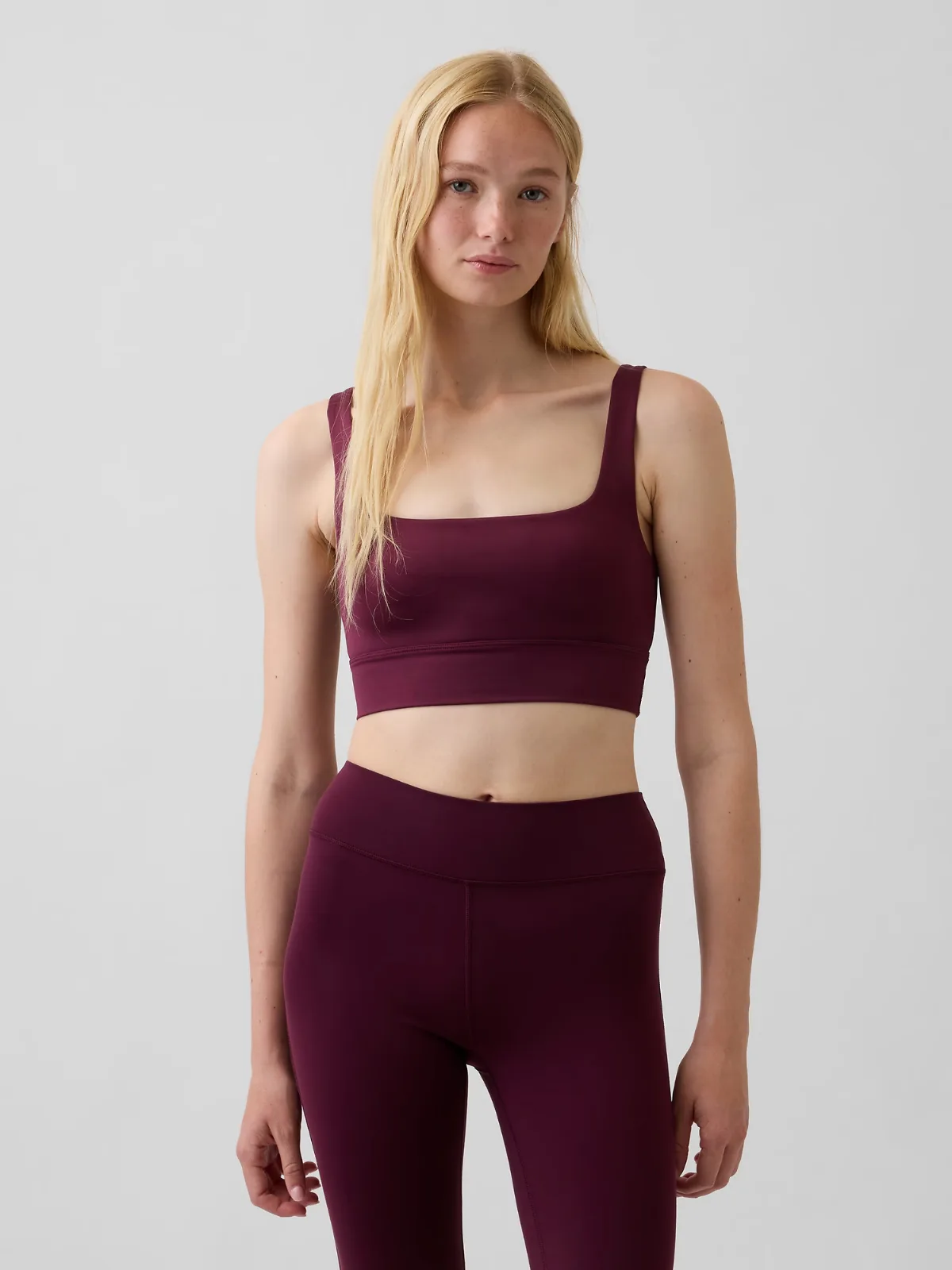 GapFit Smooth Square-Neck Sports Bra by Gap