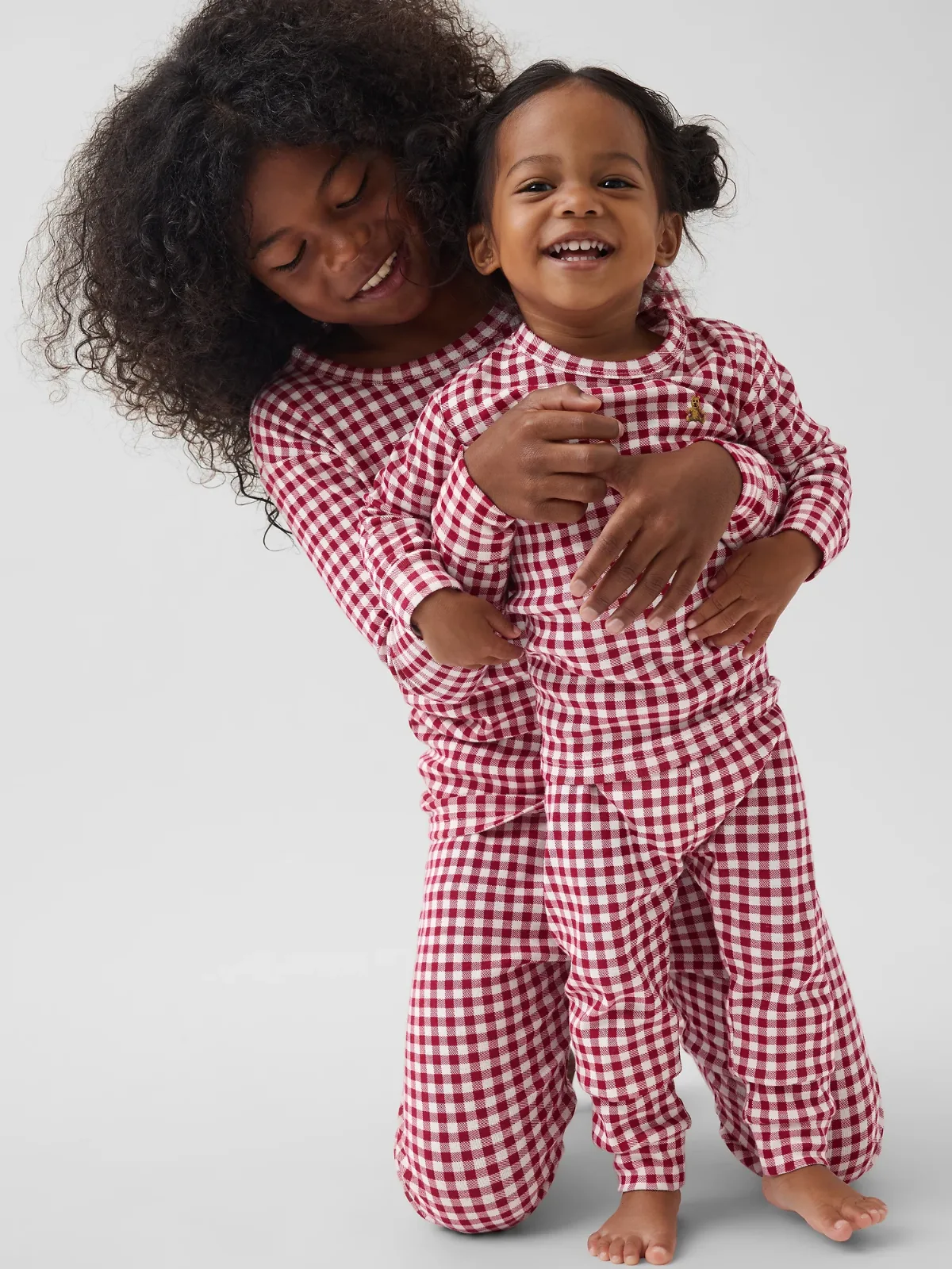 Organic Brushed Cotton Gingham PJ Set by Gap