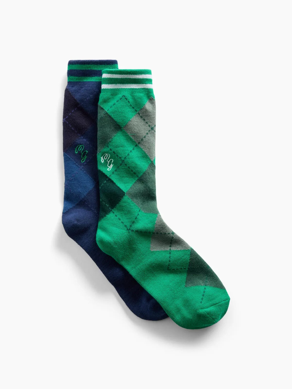 Gap x Malbon Argyle Crew Socks (2-Pack) by Gap
